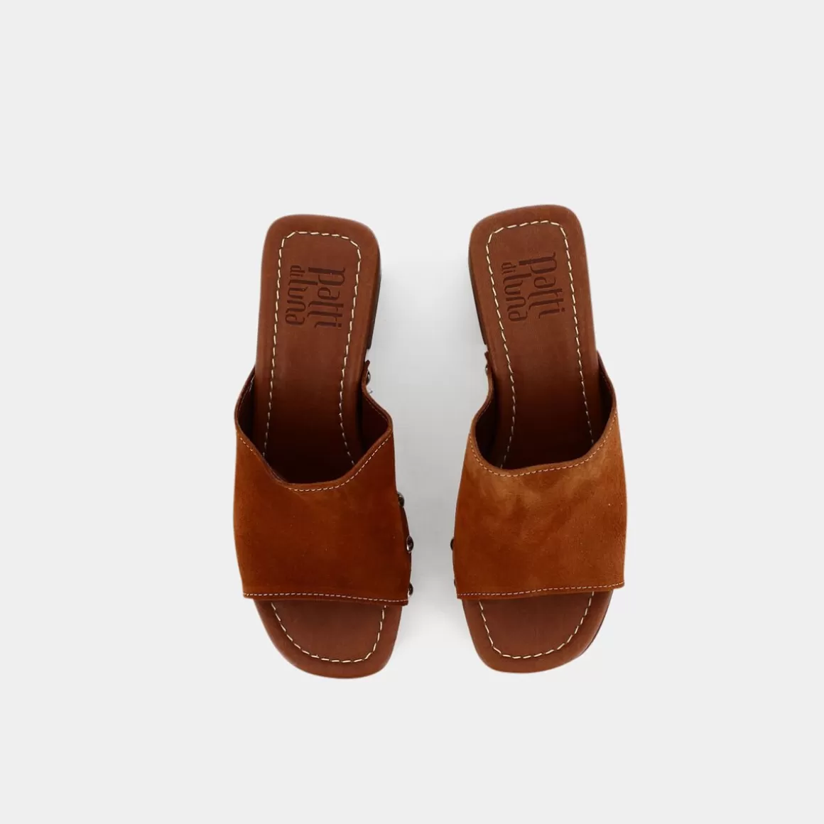 Sandales Printanières PATTI DI LUNA Modèle E23D-05 - Cuir Souple Marron Clair, Confort Urbain