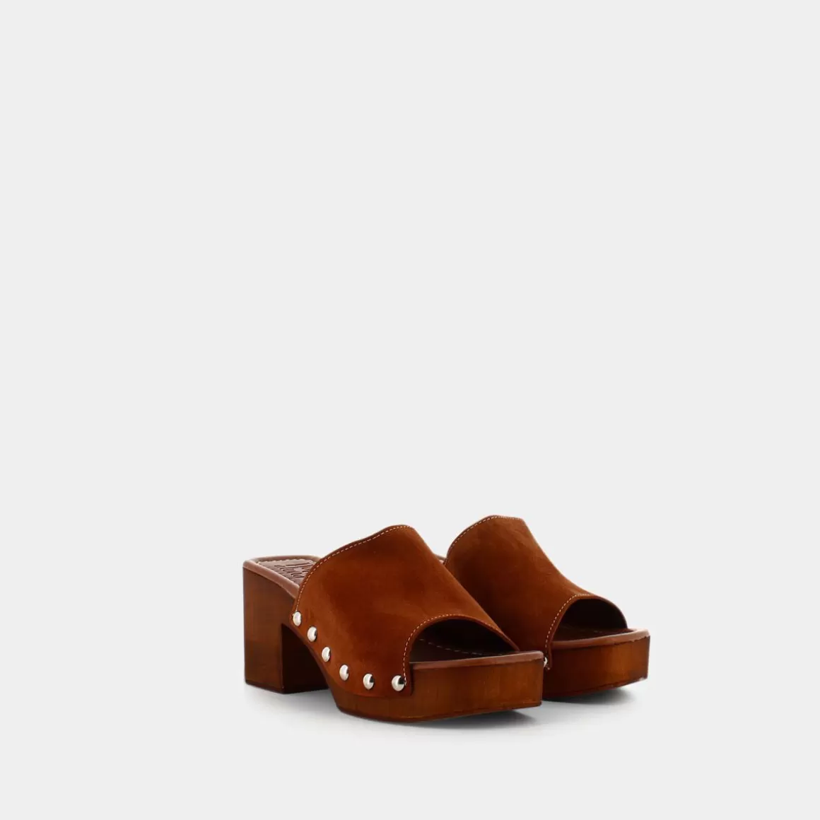 Sandales Printanières PATTI DI LUNA Modèle E23D-05 - Cuir Souple Marron Clair, Confort Urbain