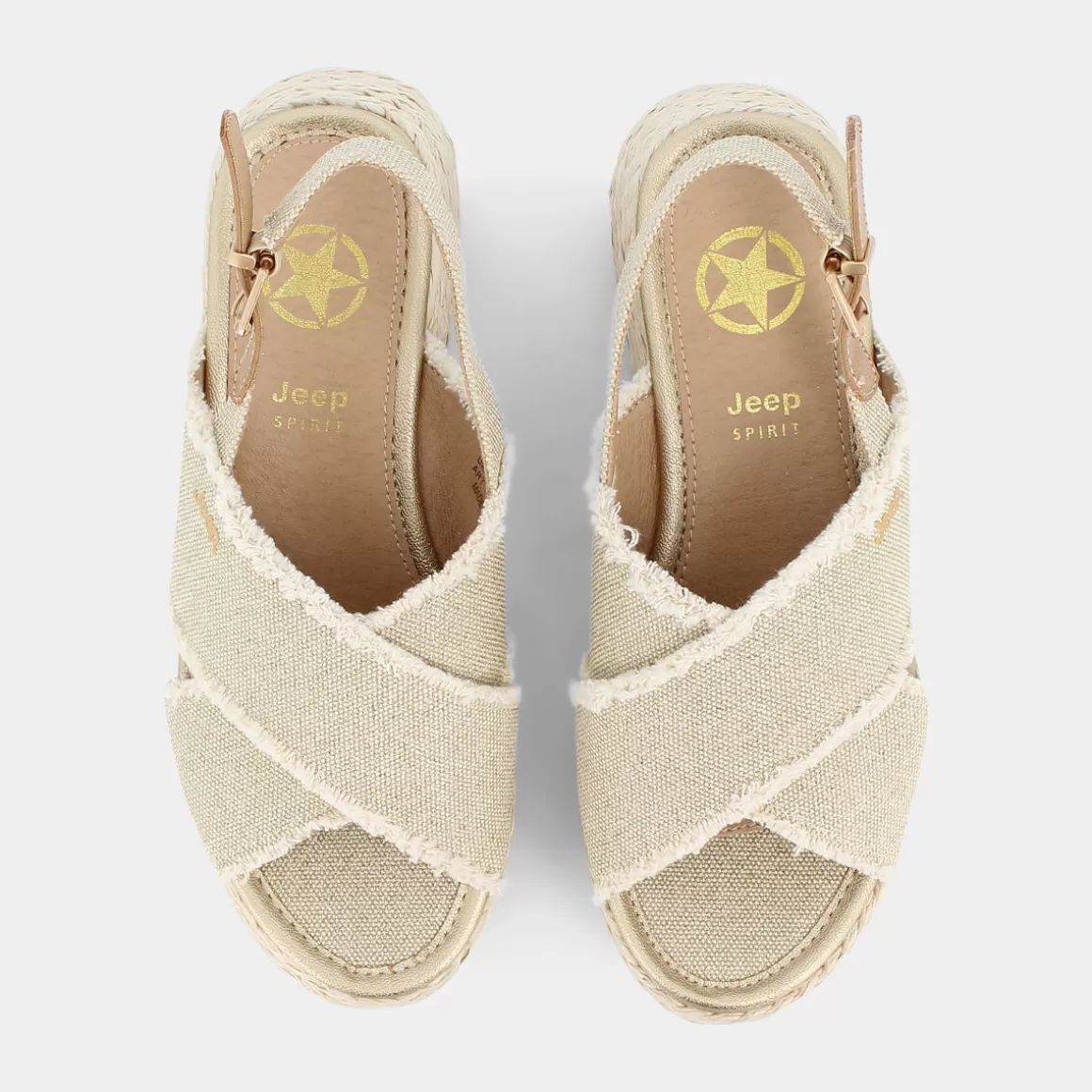 Sandales décontractées JEEP Valencia Cross - Ton beige naturel, idéales pour un style urbain. Prix doux et confort assuré.