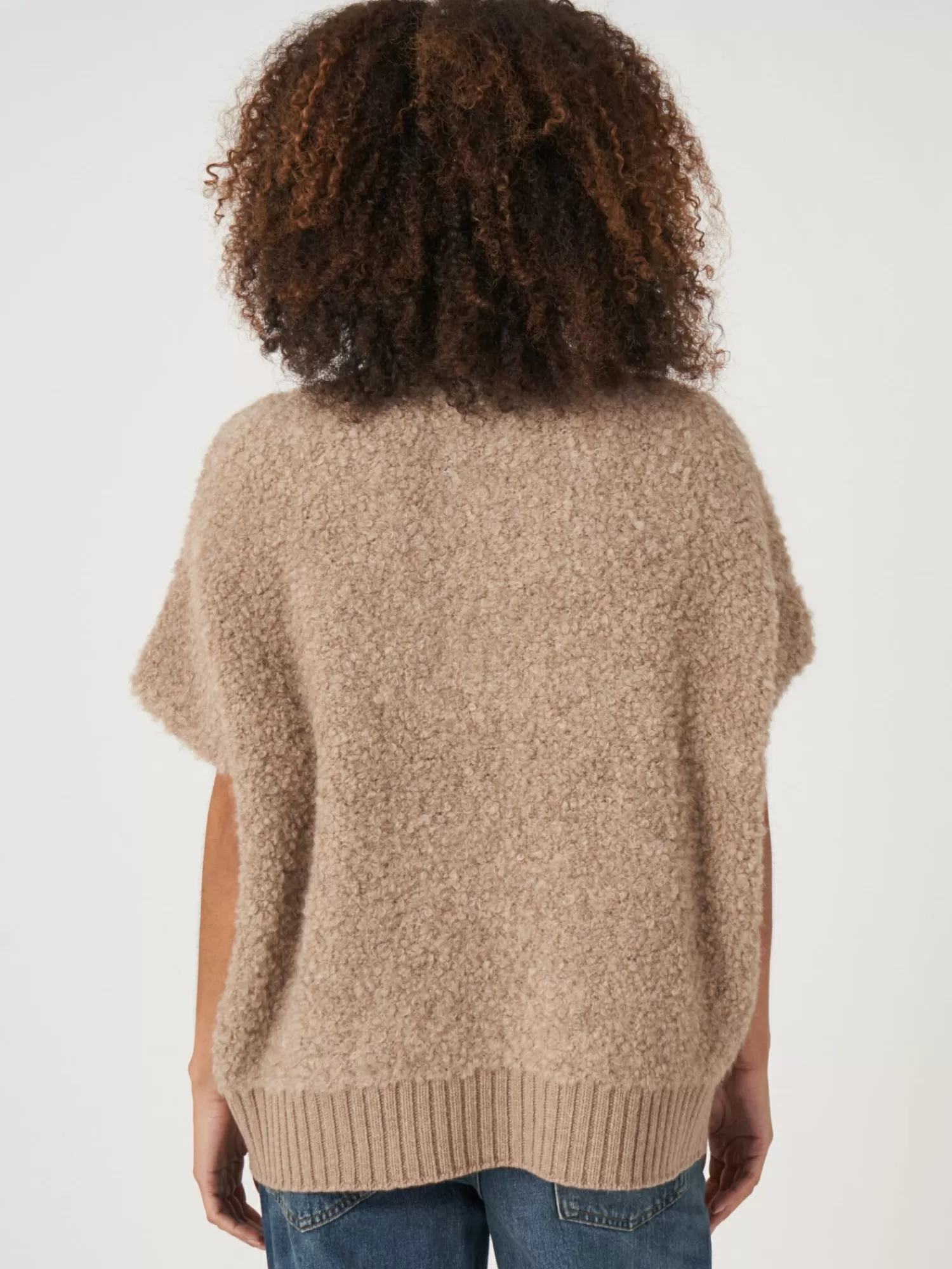 Poncho Pull Femme Élégant avec Col Zippé en Maille - Tissé en Laine Italienne Premium | Promotion Limitée ! 🔥🧶