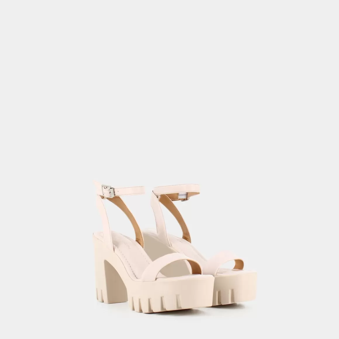 Promo Flash : Sandales Confortables SHEEN Re-E23D-05 en Beige Naturel - Style Urbain