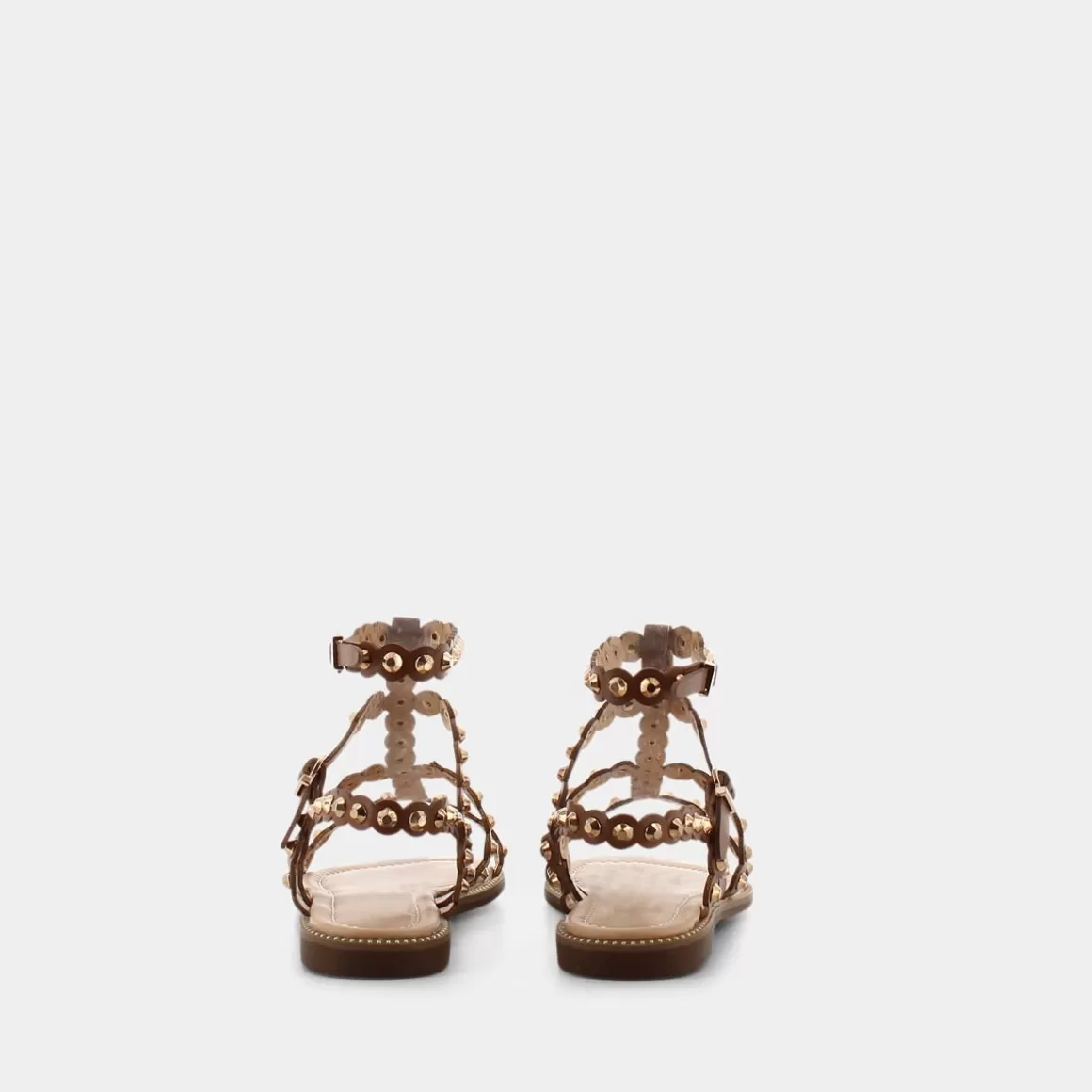 Sandales confortables en cuir véritable marron - Modèle Re-E23D-10 SHEEN | Style intemporel pour femme