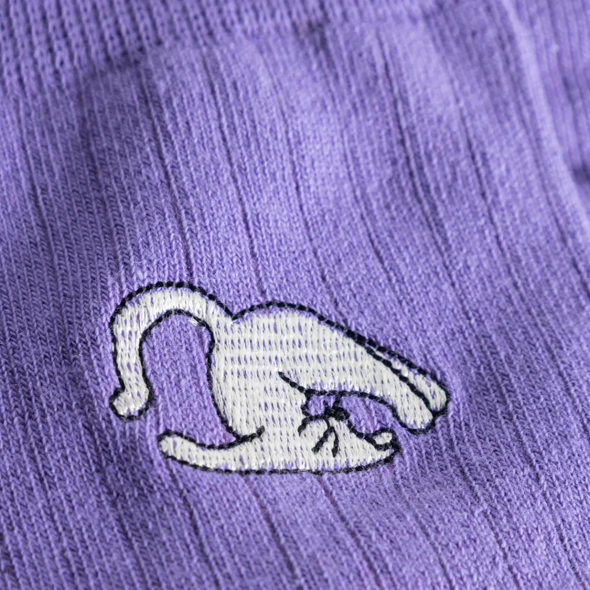 Chaussettes Femme Côtes Knivsta - Motif Paisley Violet, Style Décontracté