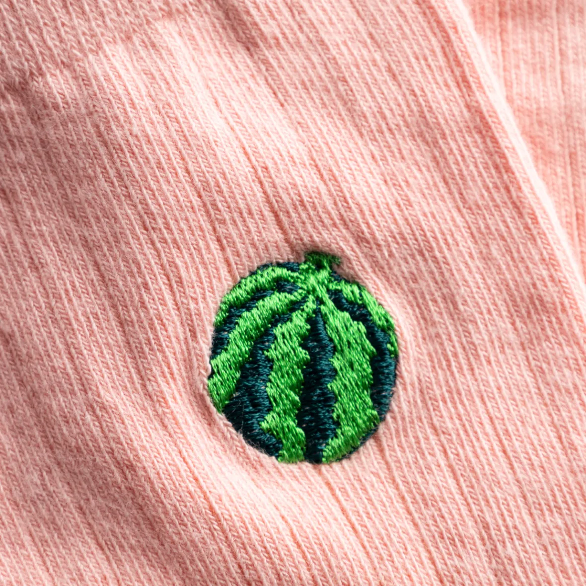 Chaussettes Femme Knivsta - Côtes Pastèque & Rose Argenté | Édition Limitée Été - Confort Élégant

（：，，