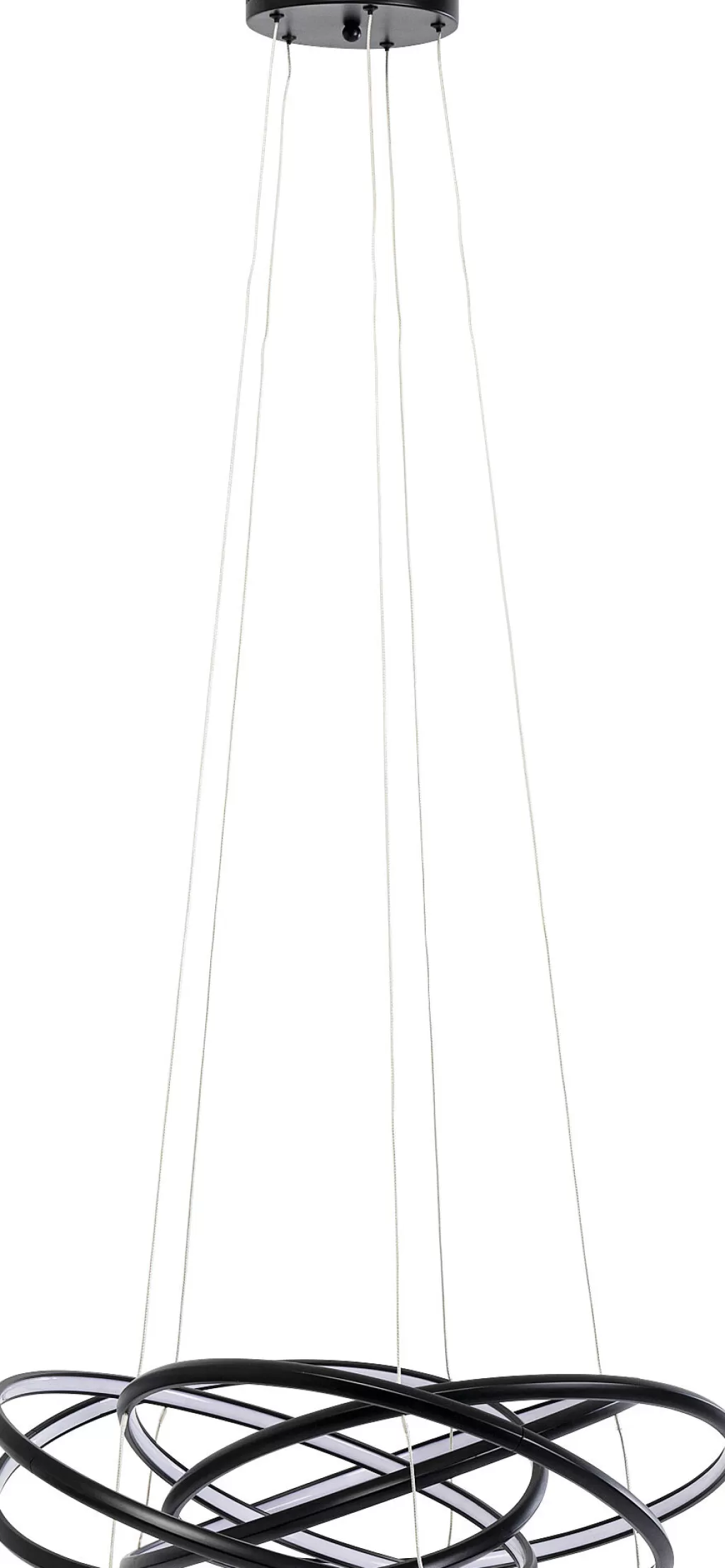 Lustre suspendu Saturn - Design épuré KARE en noir mat, diamètre 72cm pour éclairage contemporain