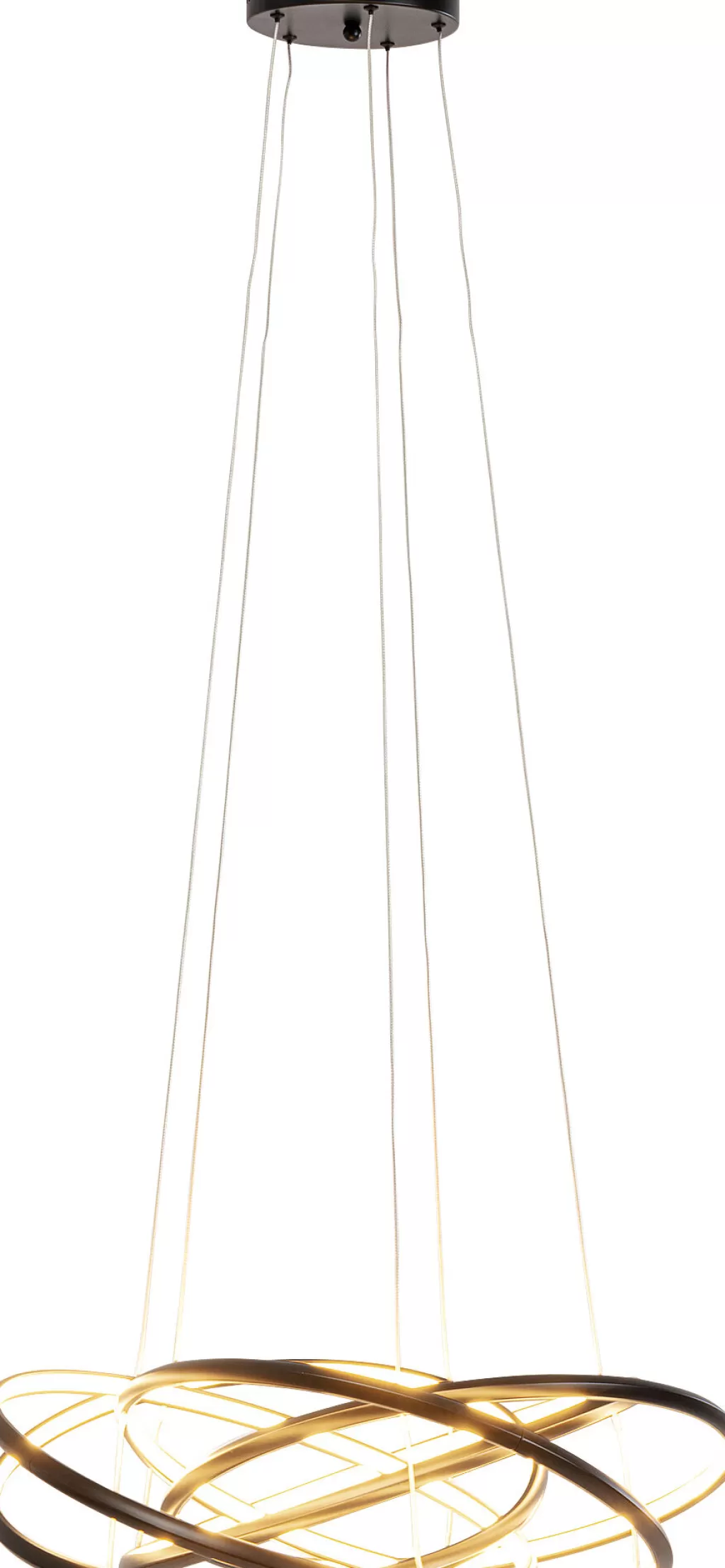 Lustre suspendu Saturn - Design épuré KARE en noir mat, diamètre 72cm pour éclairage contemporain