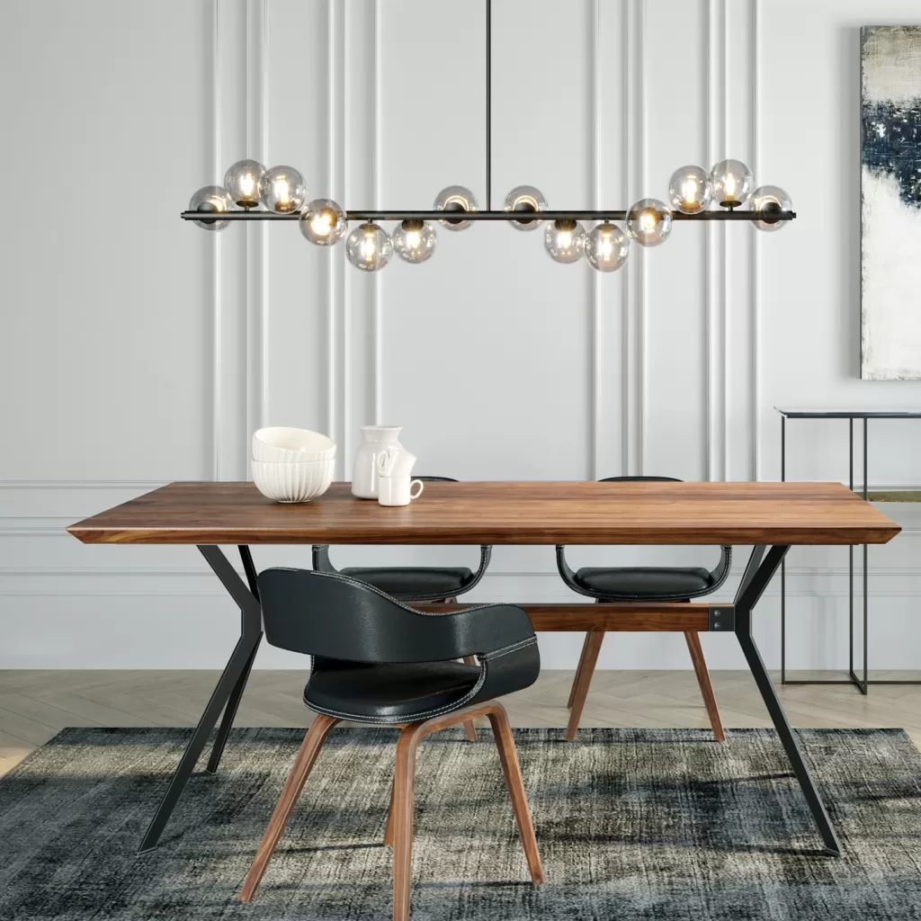 Lustre suspendu design Scala Balls - Noir élégant 155cm par Kare Design - Idée déco moderne pour intérieur contemporain