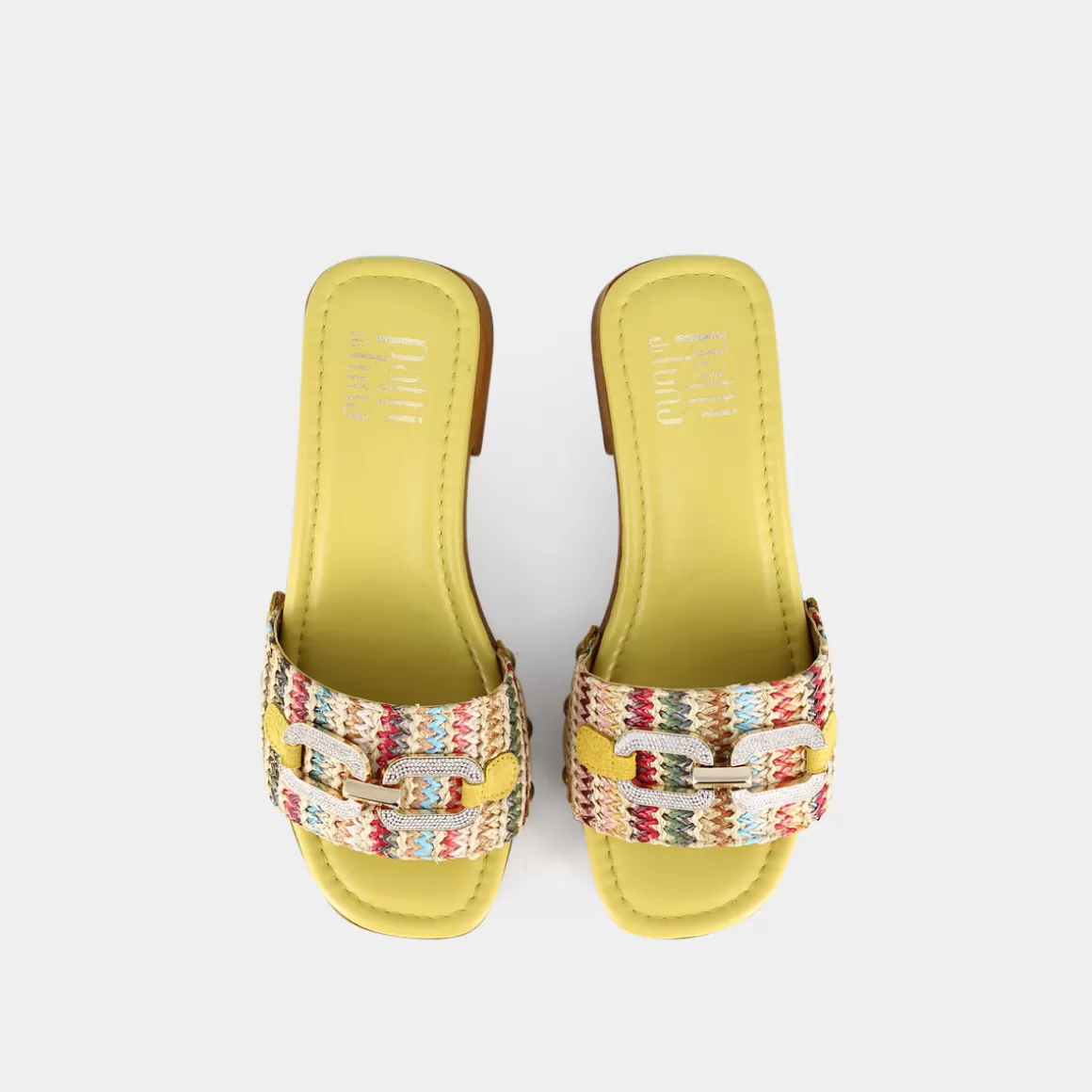 Sandales Élégantes PATTI DI LUNA Modèle Sd-E23D-02 - Couleur Jaune Éclatant | Confort Printanier & Style Polyvalent