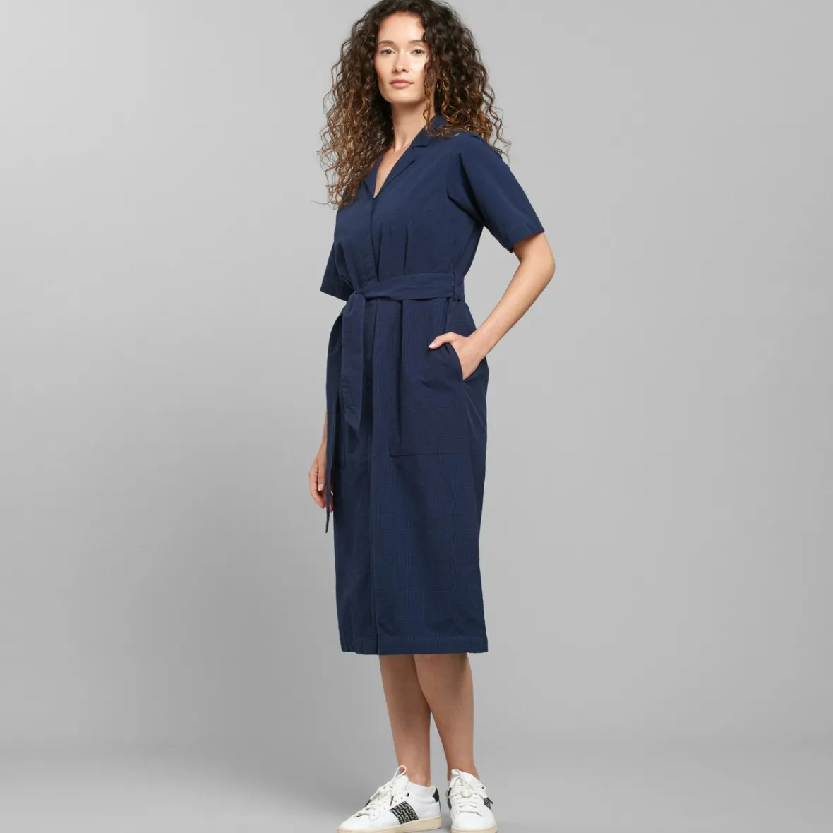 Robe Chemisier Femme Bleu Marine Orrefors - Soldes Exceptionnelles & Destockage Élégant