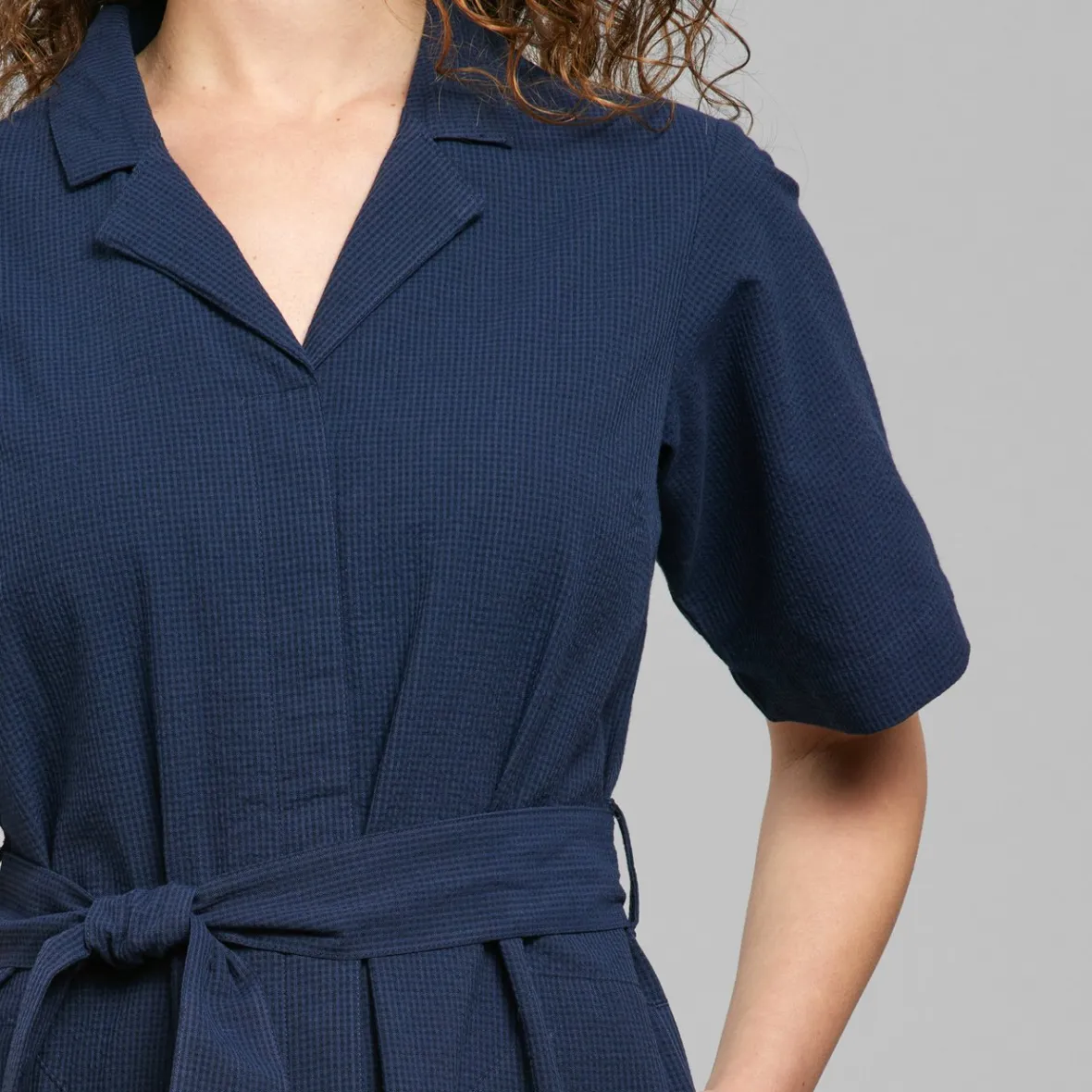 Robe Chemisier Femme Bleu Marine Orrefors - Soldes Exceptionnelles & Destockage Élégant