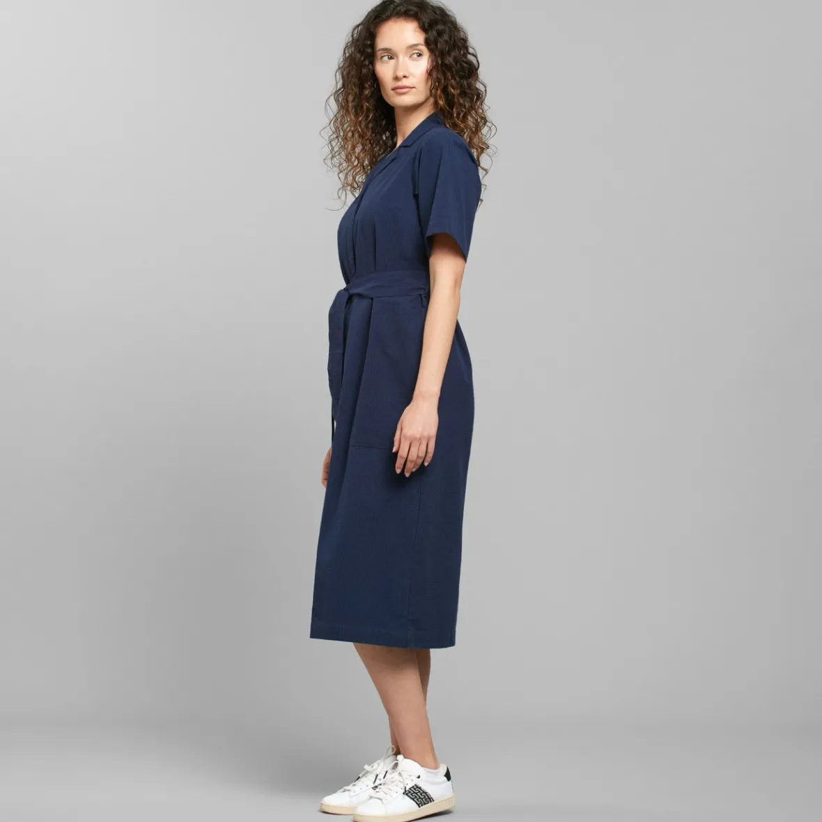 Robe Chemisier Femme Bleu Marine Orrefors - Soldes Exceptionnelles & Destockage Élégant