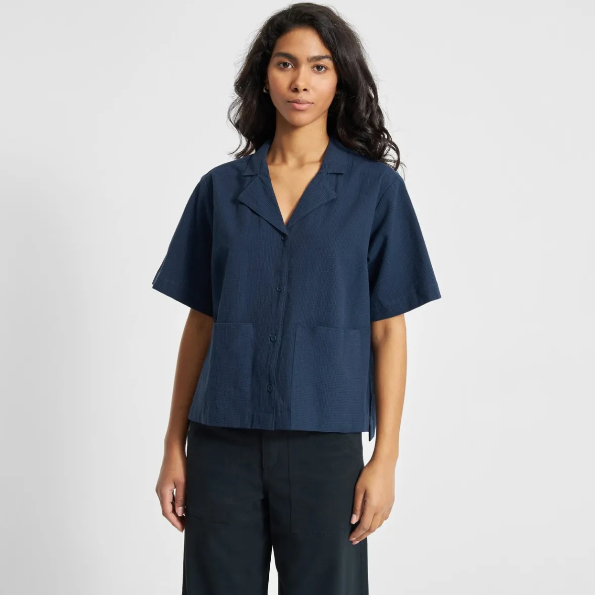 Promotion en ligne : Chemise Femme Valje Bleu Marine - Style abordable