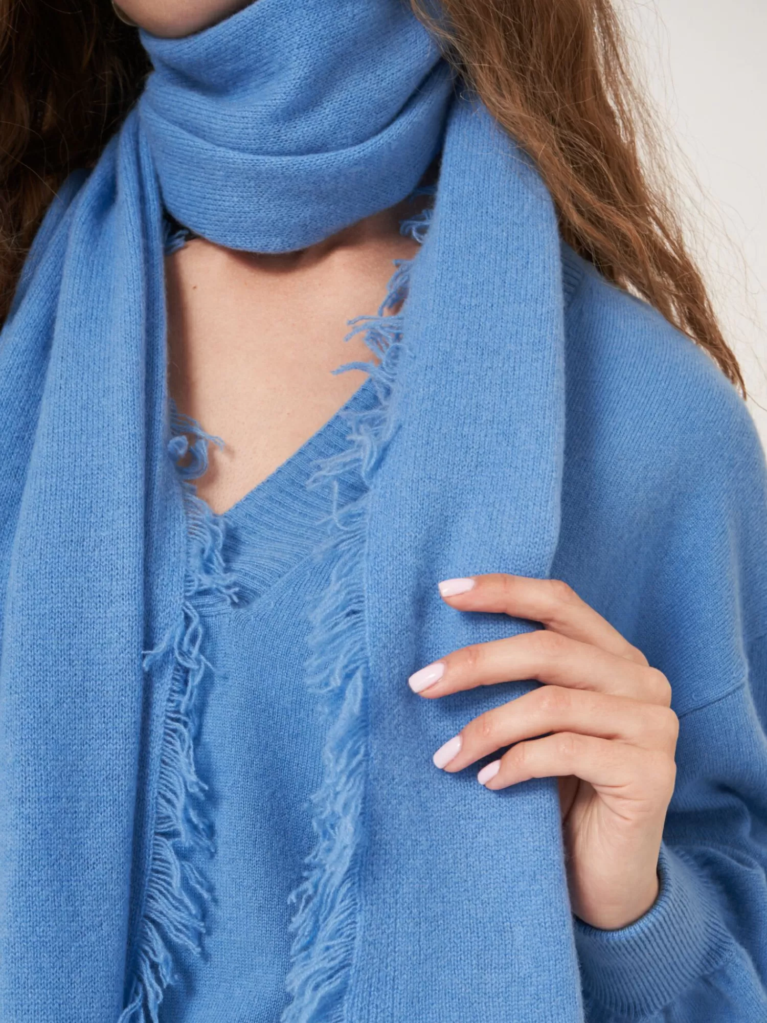 Écharpe Femme en Cachemire Bio Édition Exclusive avec Franges Délicates