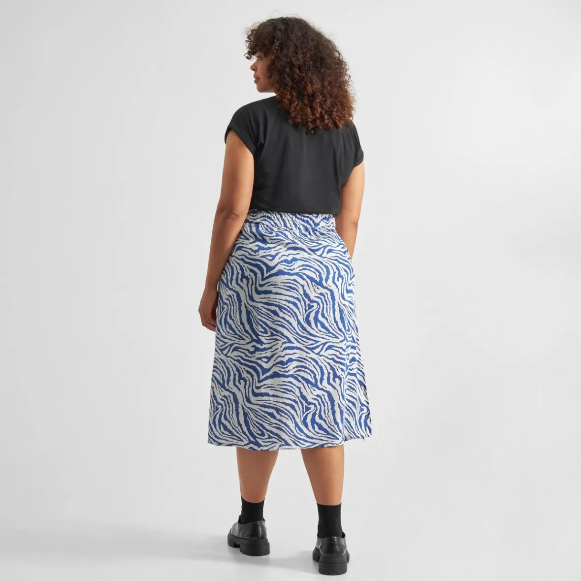 Jupe Sensuelle Klippan Motif Zèbre Bleu pour Femme - Promotion Exclusive