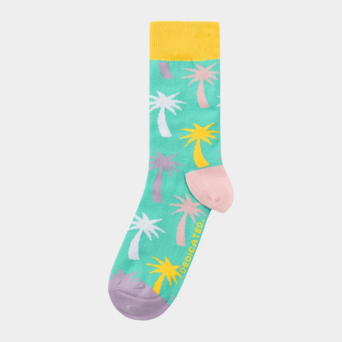 Chaussettes Femme Confortables Vert Anis - Motif Palmier Tropical Élégant | Sigtuna - Idées Cadeaux Économiques
