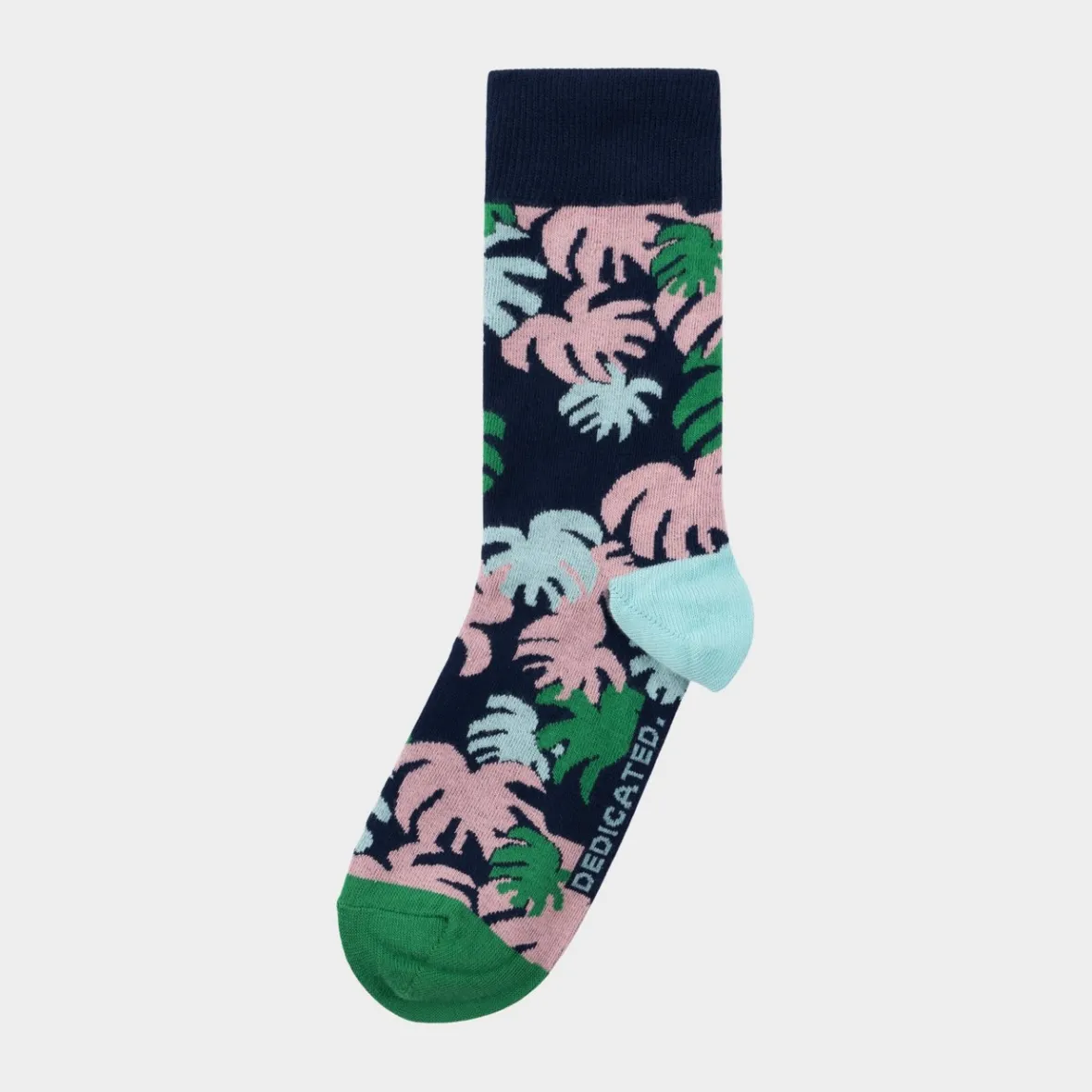 Chaussettes Femme Élégantes - Motif Monstera Marine en Promotion | Marque Sigtuna