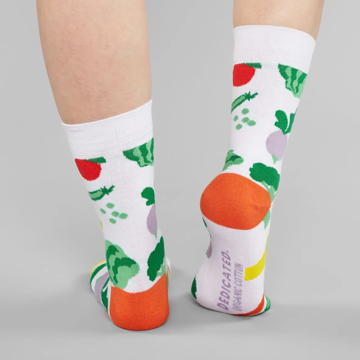 Chaussettes Femme Printanières - Motifs Légumes Frais Sigtuna en Blanc Tendance