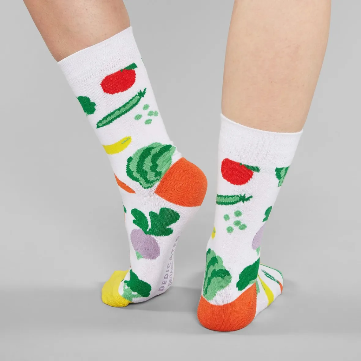 Chaussettes Femme Printanières - Motifs Légumes Frais Sigtuna en Blanc Tendance