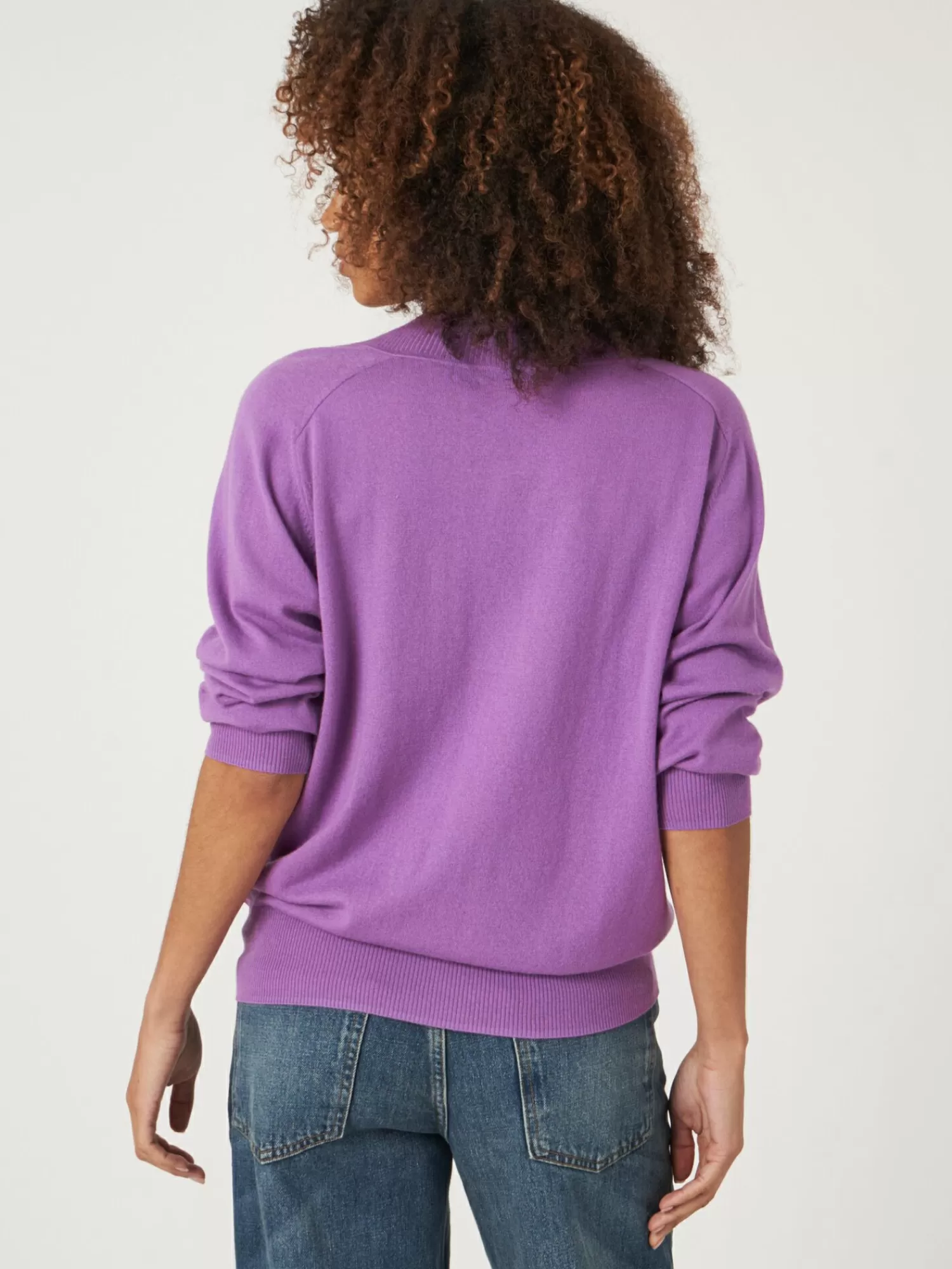 Pull Femme Col en V - Maille Ultra-Douce Décontractée Tricot Main
