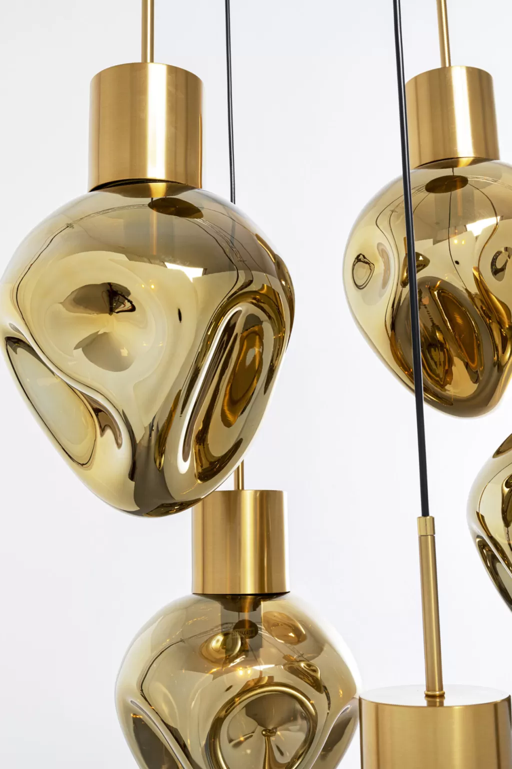 Luminaire suspendu design Supernova Amber Cinque - Diamètre 50 cm - Création exclusive KARE pour ambiance chaleureuse