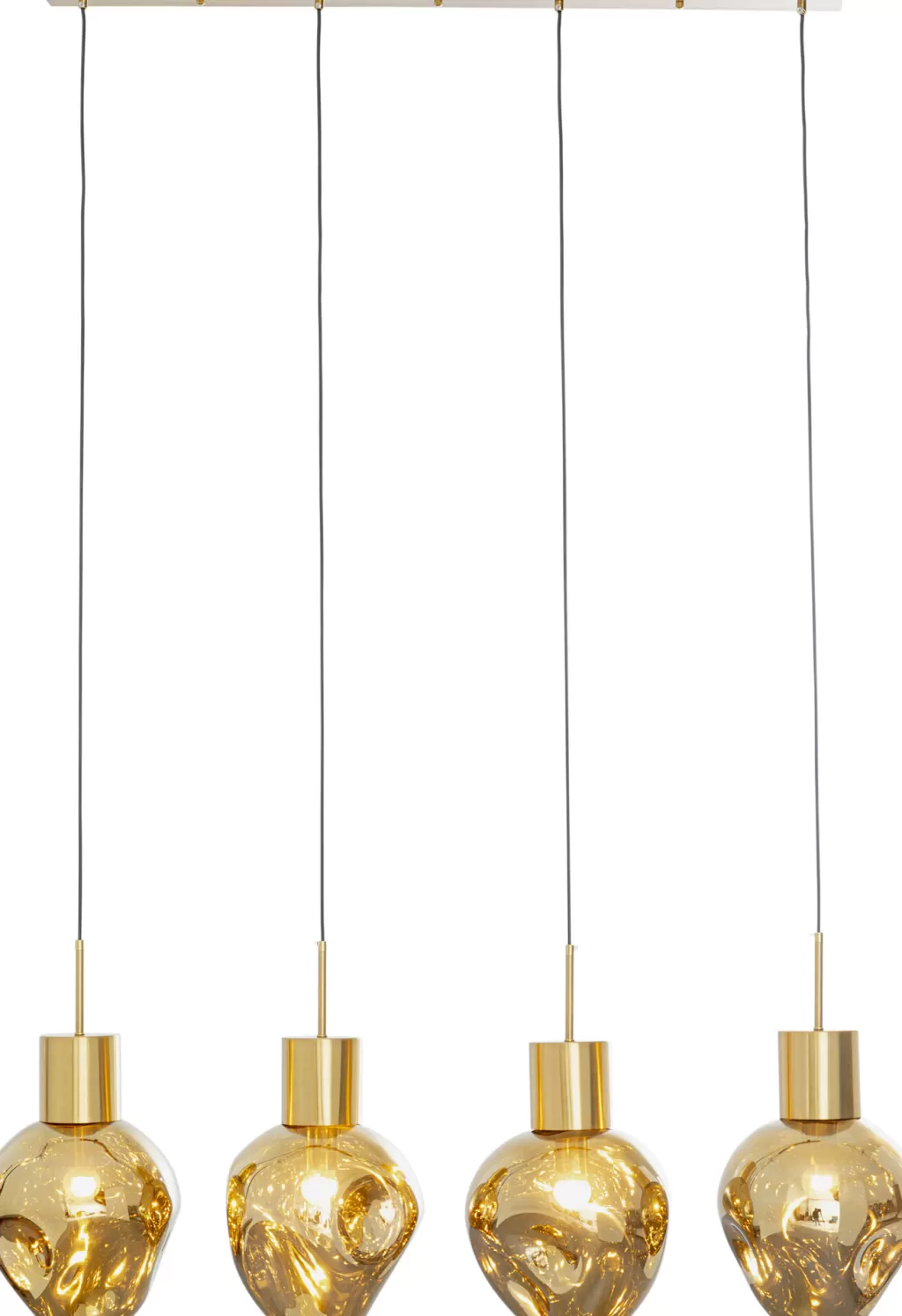 Lustre suspendif design KARE Supernova - Effet ambré chaleureux, Longueur 110 cm