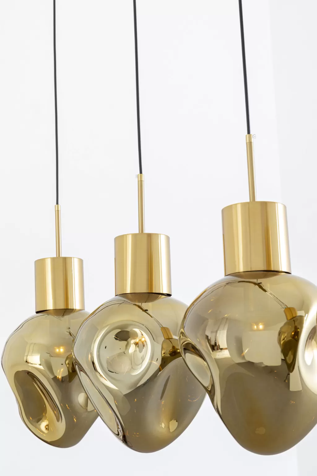 Lustre suspendif design KARE Supernova - Effet ambré chaleureux, Longueur 110 cm