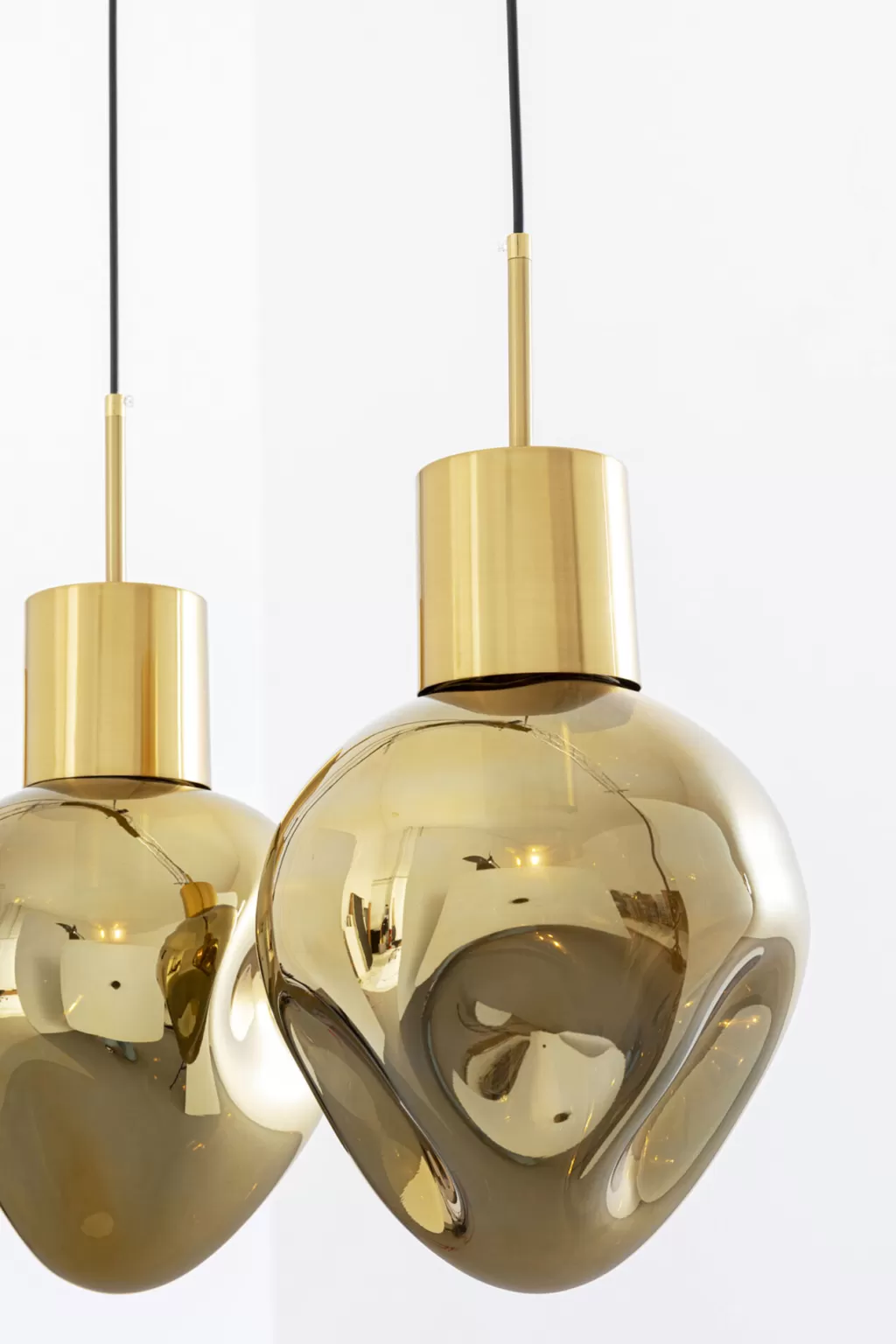 Lustre suspendif design KARE Supernova - Effet ambré chaleureux, Longueur 110 cm