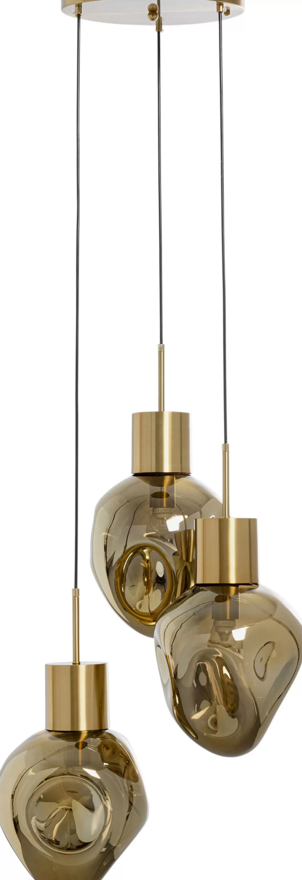 Luminaire suspendu design Supernova - KARE Design, suspension en verre ambré foncé pour ambiance chaleureuse (45 cm de diamètre)
