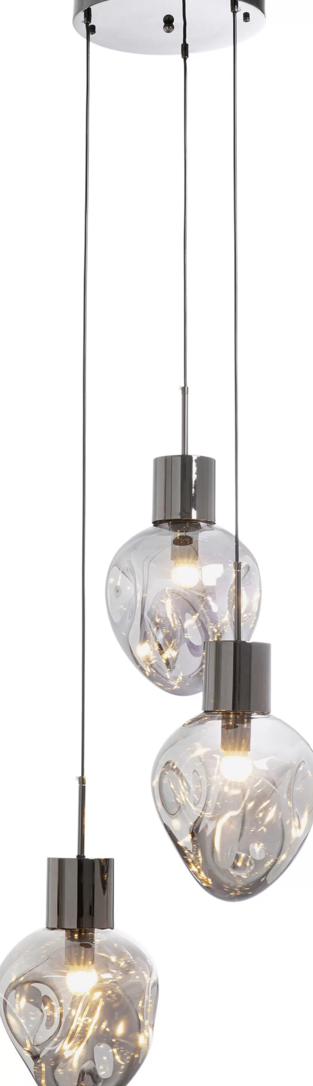Lustre suspendu design Supernova fumée - Modèle Tre par KARE Design, diamètre 45 cm