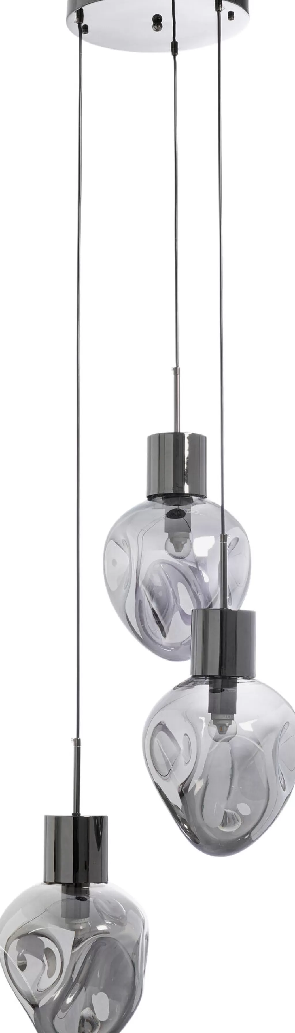 Lustre suspendu design Supernova fumée - Modèle Tre par KARE Design, diamètre 45 cm