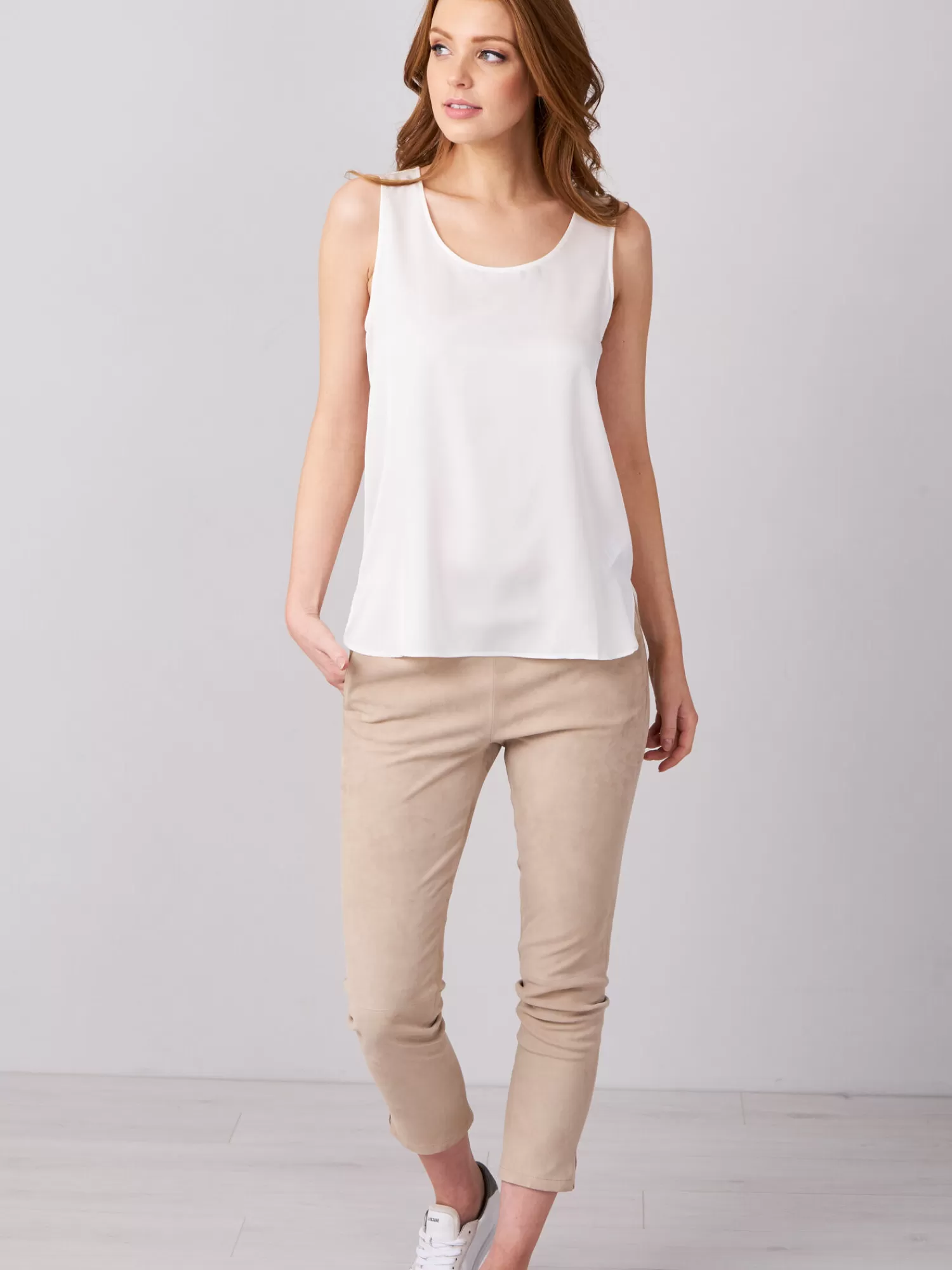 Débardeur Femme en Soie Élastique - Promotion Éclair sur les Hauts Confortables