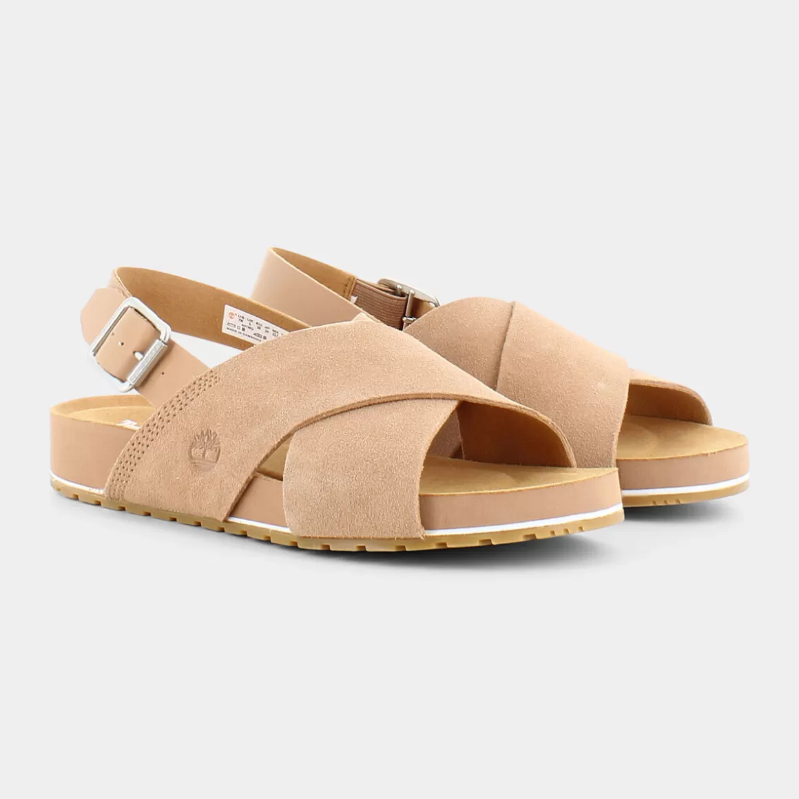 Sandales Timberland Malibu Tan Tb0A41Mq - Modèle confortables en cuir marron sable, style décontracté été