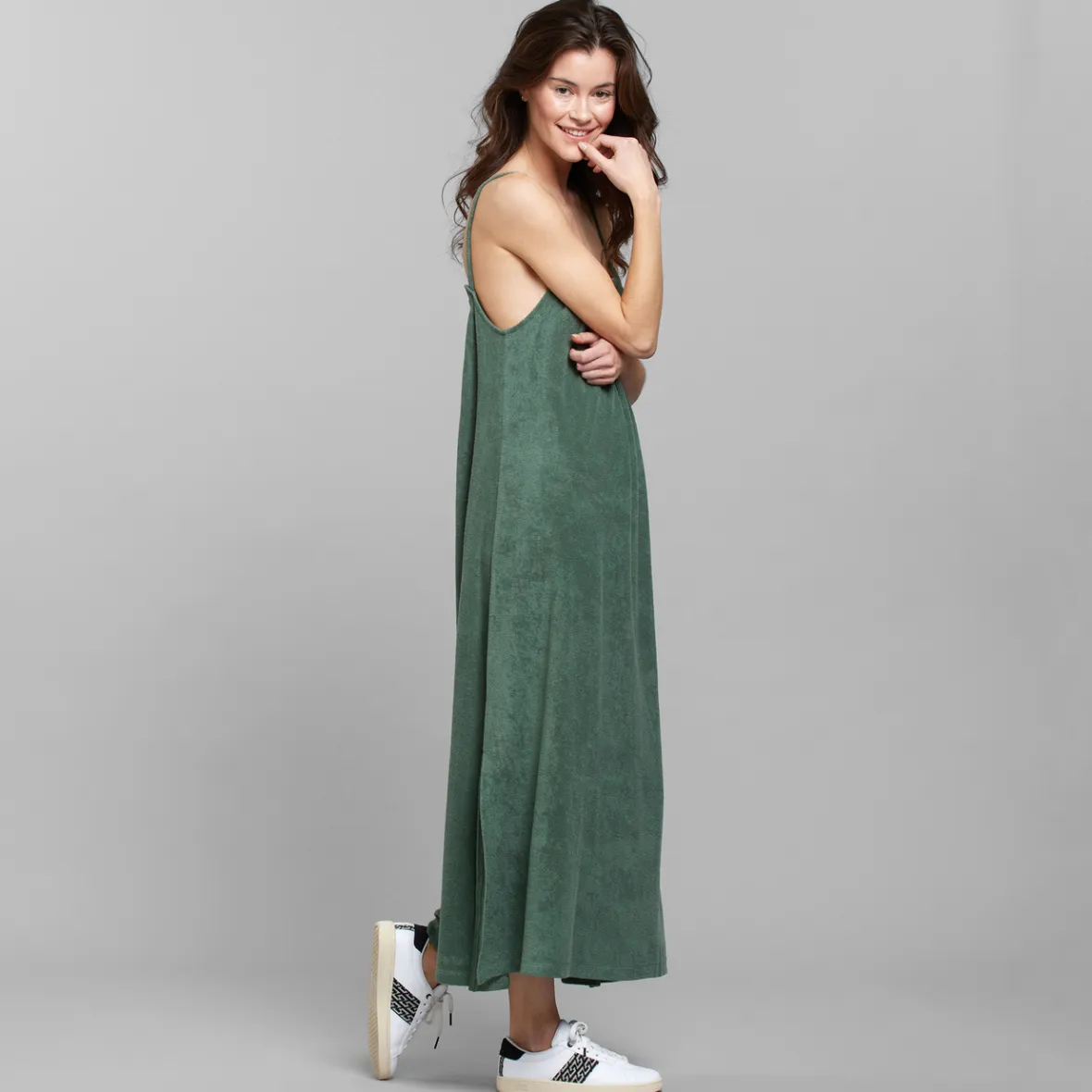 Robe d'été en terry vert canard - Collection exclusive Femme Reimersholme | Soldes tendance