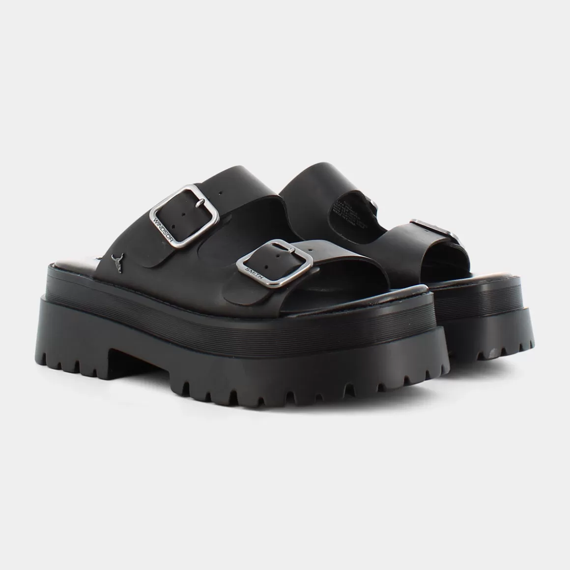 Sandales urbaines Trance en cuir noir - Collection élégante WINDSOR SMITH