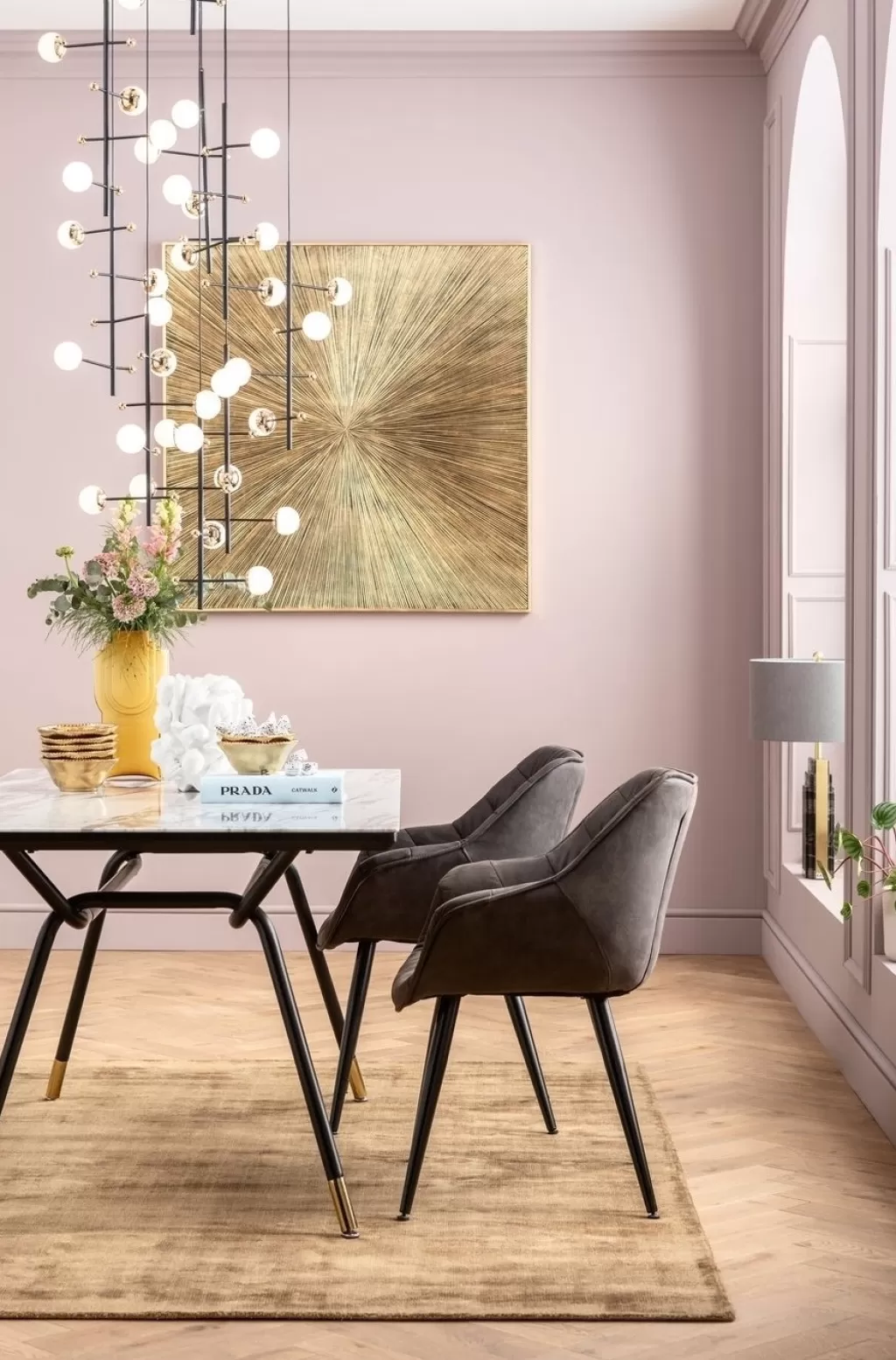 Luminaire Suspendu Design Trapèze KARE Design - Suspension Élégante Longueur 280 cm - Éclairage Moderne pour Salon et Salle à Manger