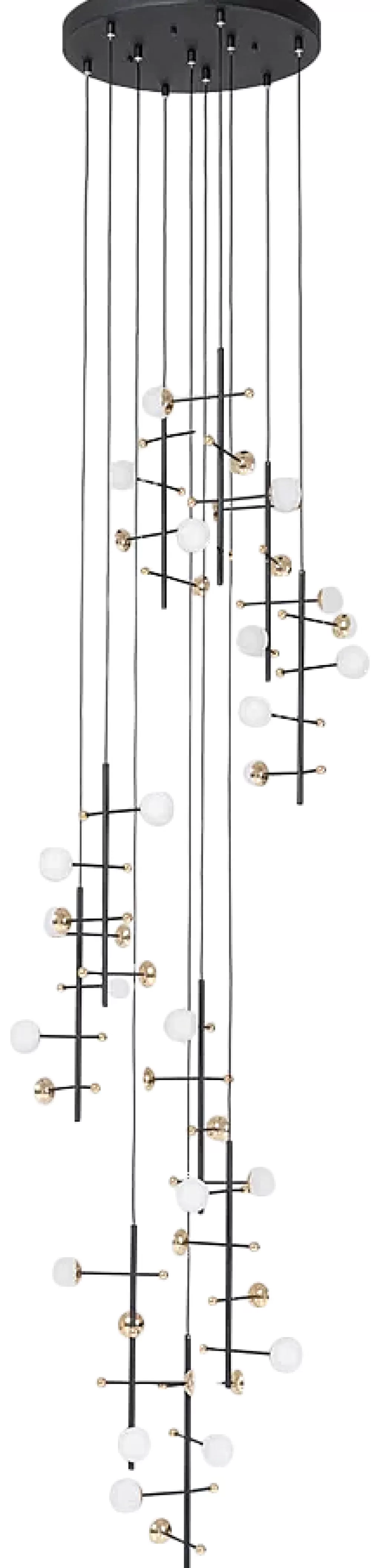 Luminaire Suspendu Design Trapèze KARE Design - Suspension Élégante Longueur 280 cm - Éclairage Moderne pour Salon et Salle à Manger