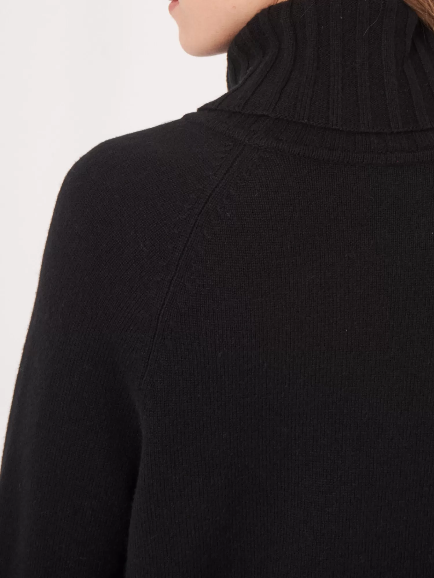 Pull Femme Décontracté à Col Roulé Large en Côtes - Léger et Confortable