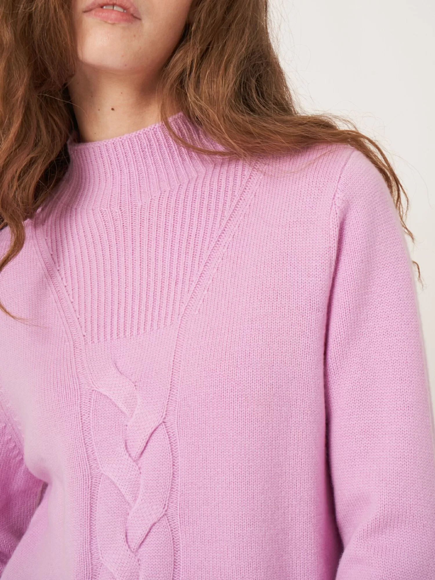 Pull Femme Élégant Col Montant - Motif Torsadé Tendresse Hiver - Style Décontracté à la Mode