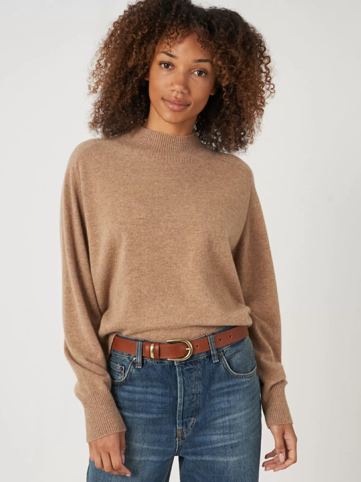 Pull Femme Élégant à Col Montant - Manches Raglan Style Urbain - Stock Limité