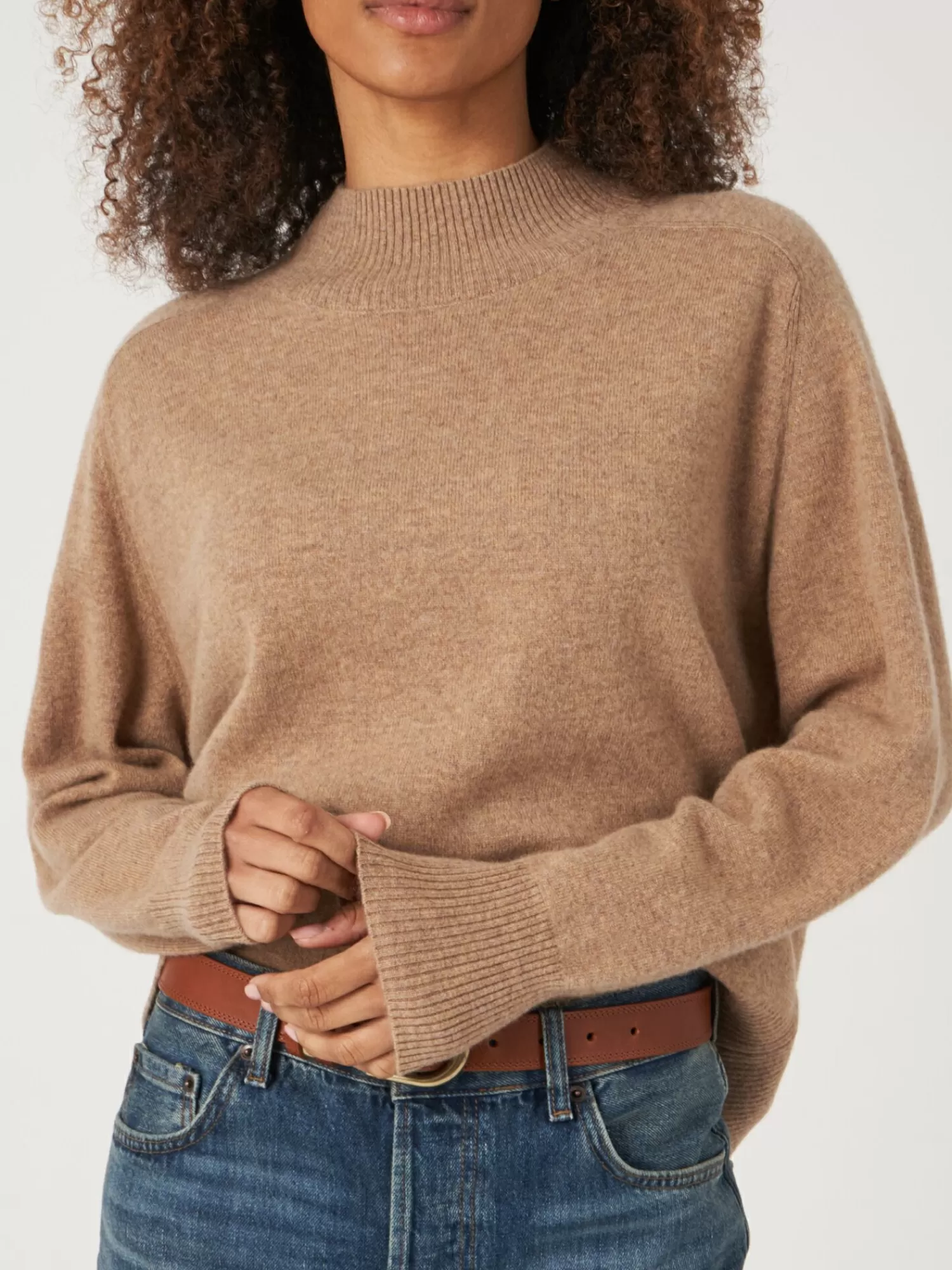 Pull Femme Élégant à Col Montant - Manches Raglan Style Urbain - Stock Limité