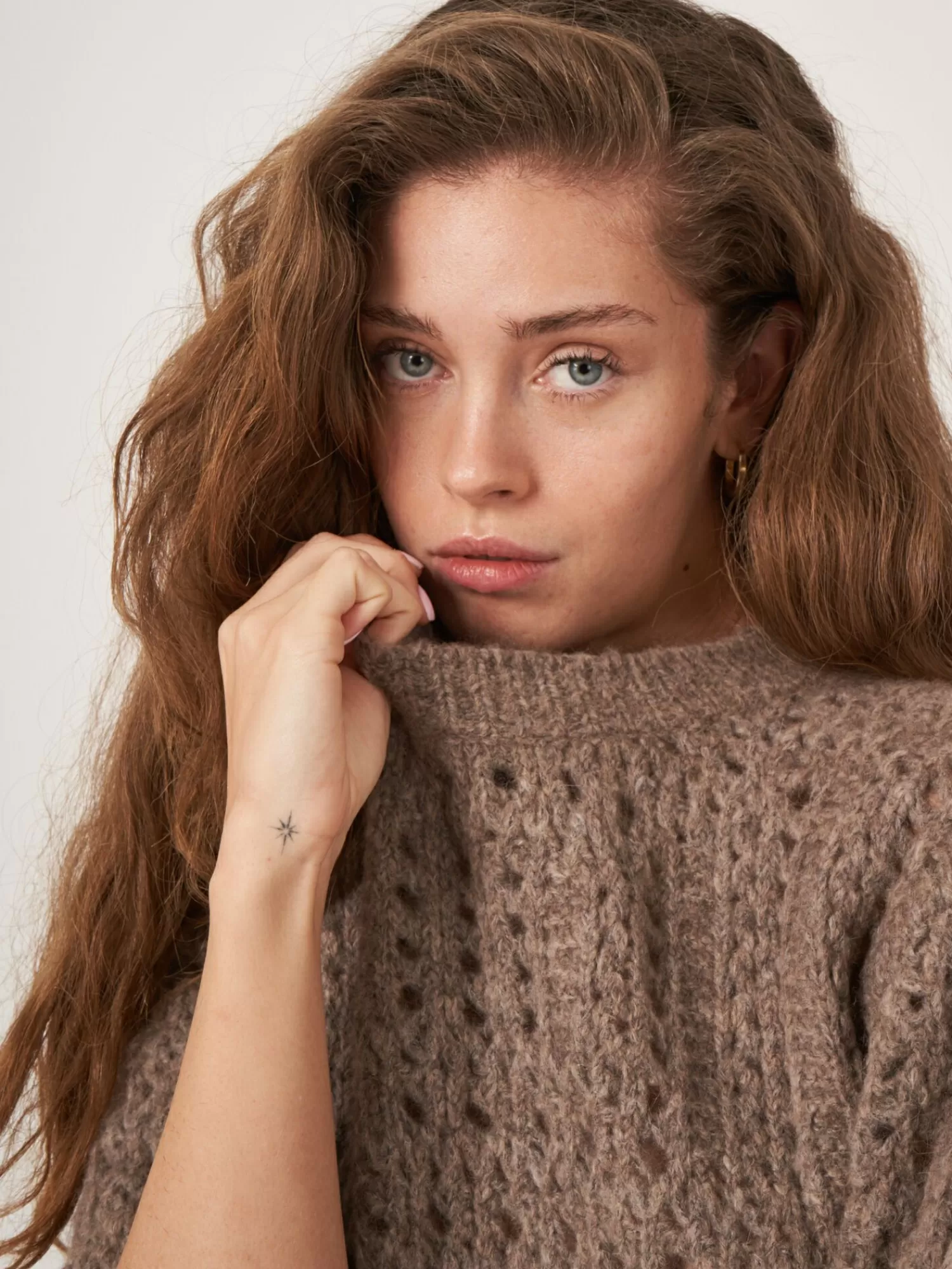 Pull Femme en Laine Mérinos avec Motif Ajouré - Doux Confort Hiver