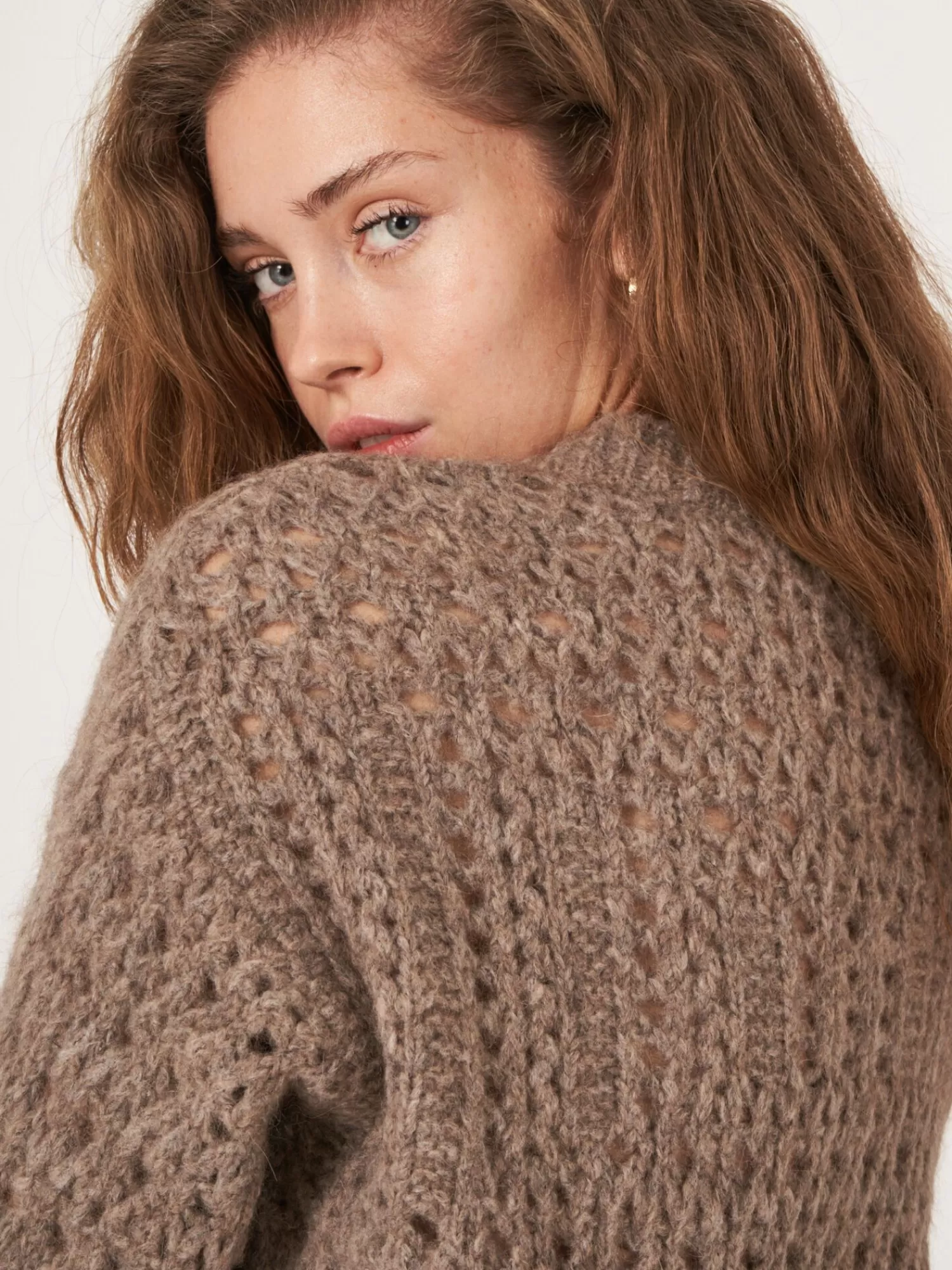 Pull Femme en Laine Mérinos avec Motif Ajouré - Doux Confort Hiver