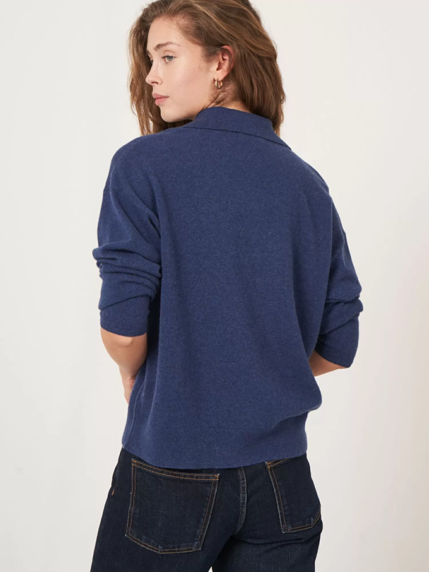 Pull Femme en Cachemire Bio à Col Polo - Confort Chaud et Style Intemporel