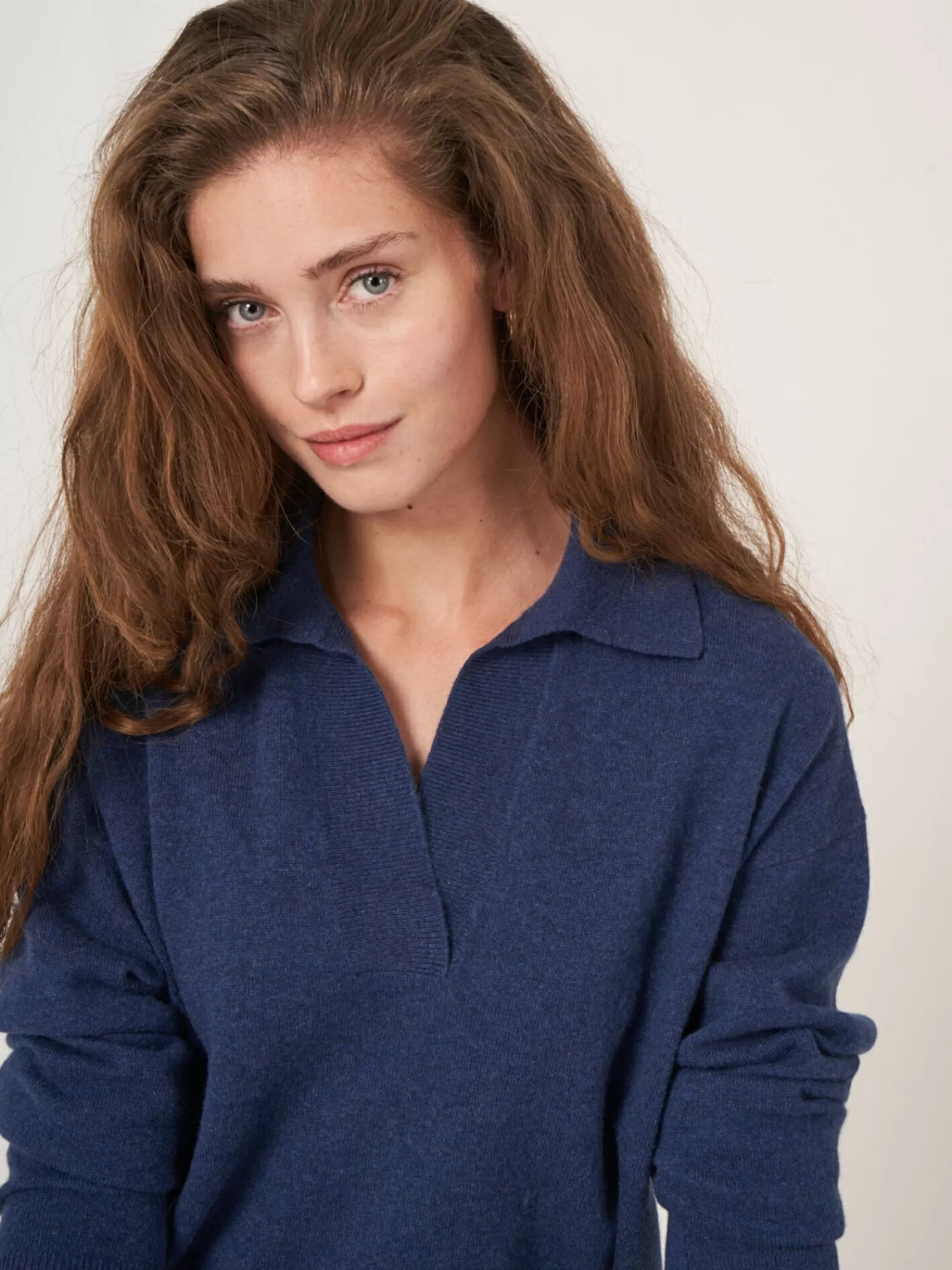 Pull Femme en Cachemire Bio à Col Polo - Confort Chaud et Style Intemporel