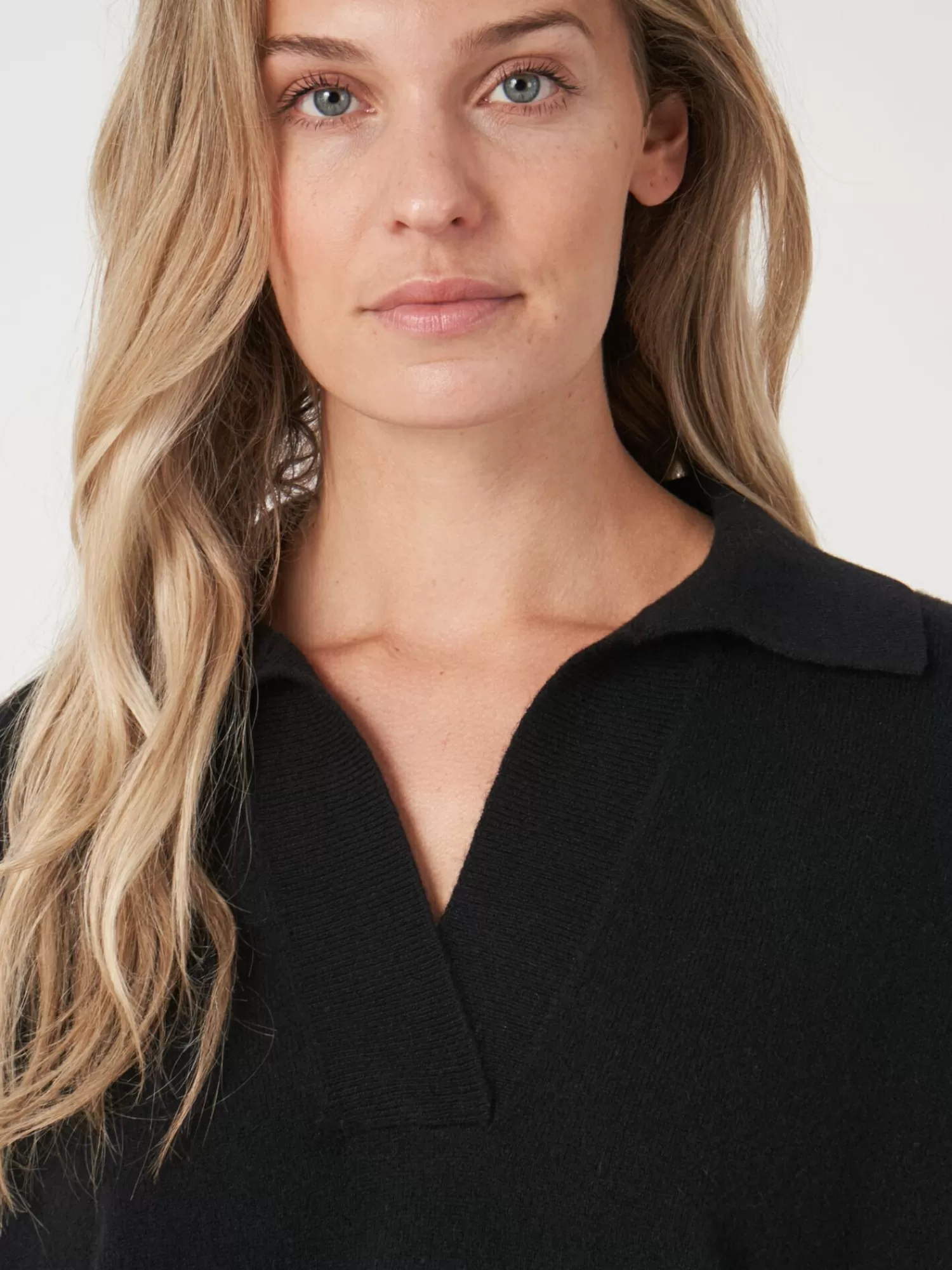 Pull Femme en Cachemire Bio - Col Polo Élégant - Confort Naturel