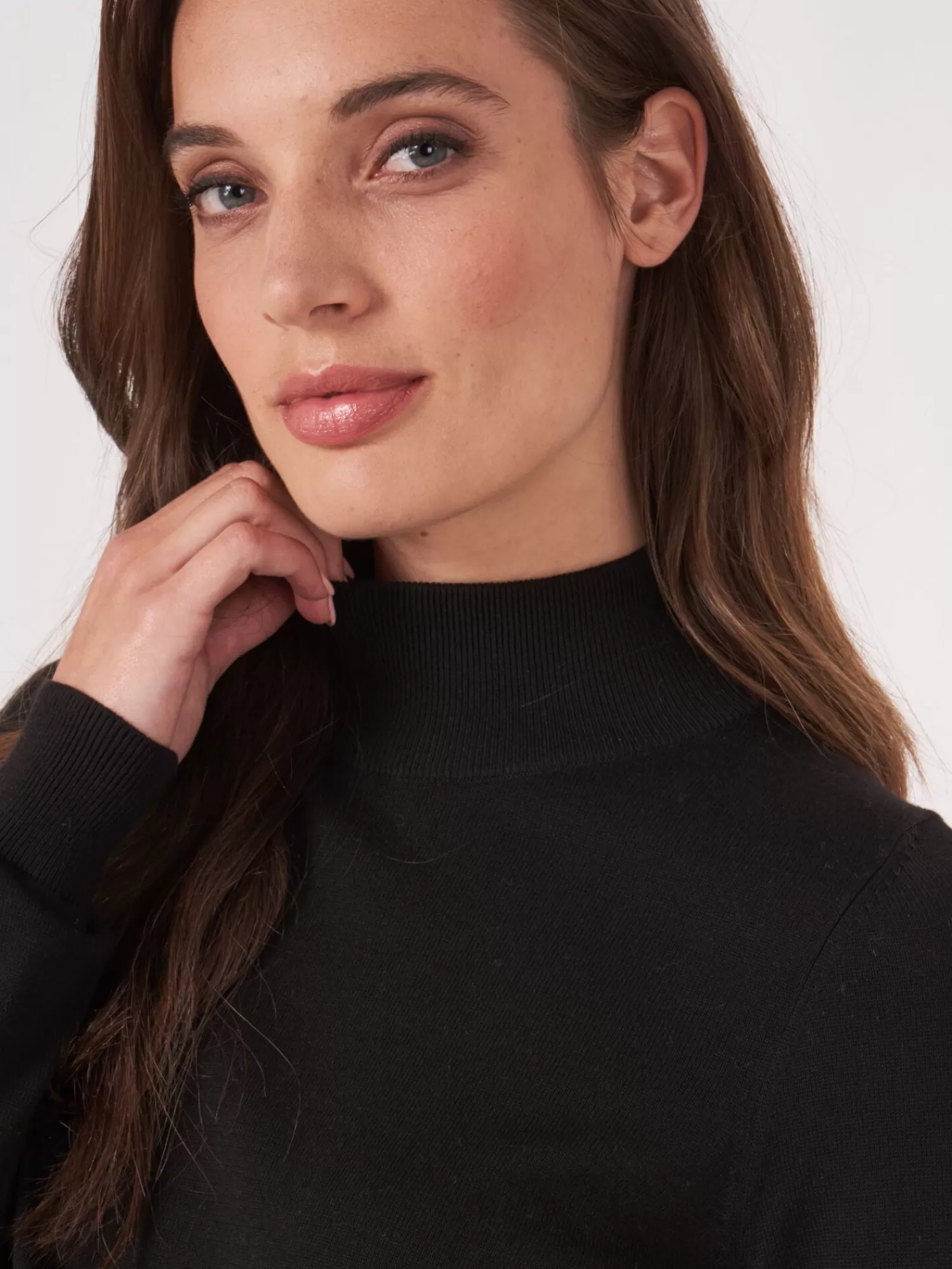 Pull Femme Élégant en Coton Mixte - Col Montant & Prix Réduit Exclusif