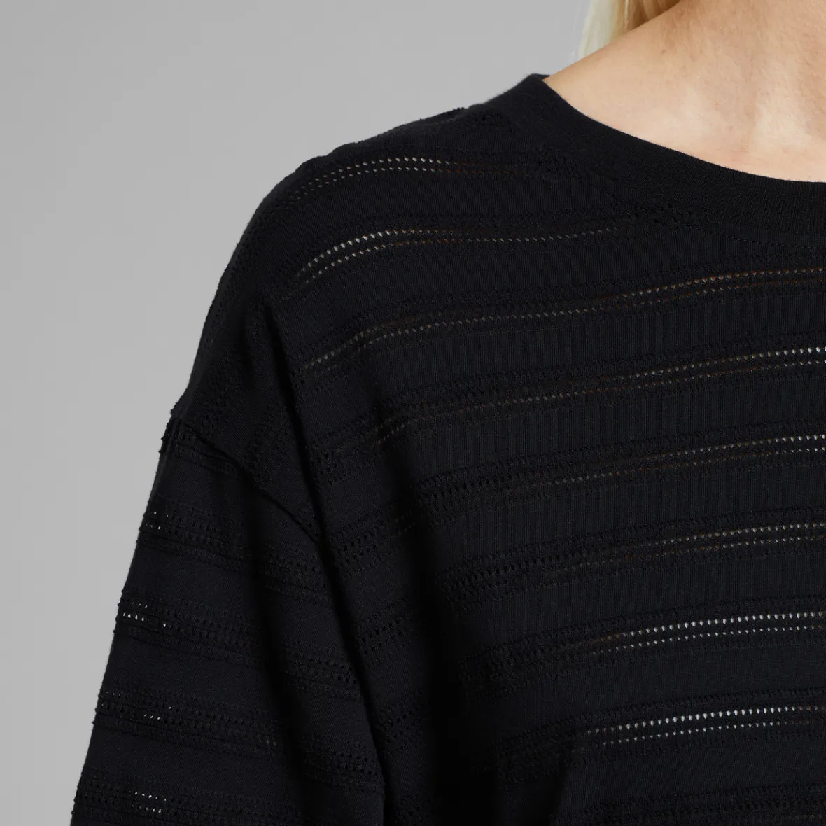 Déstockage exclusif : T-shirt Femme Alta Noir Dentelle - Modèle élégant en promotion éclair