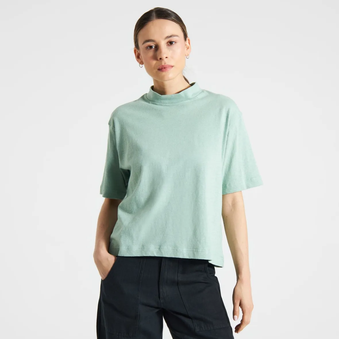 T-shirt Femme Floda Vert Granite - Élégance Urbaine en Édition Limitée