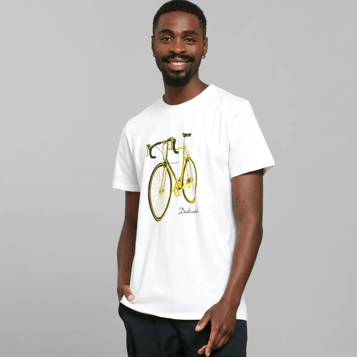 T-shirt Blanc à motif vélo Andy - Collection Stockholm en promo exclusive