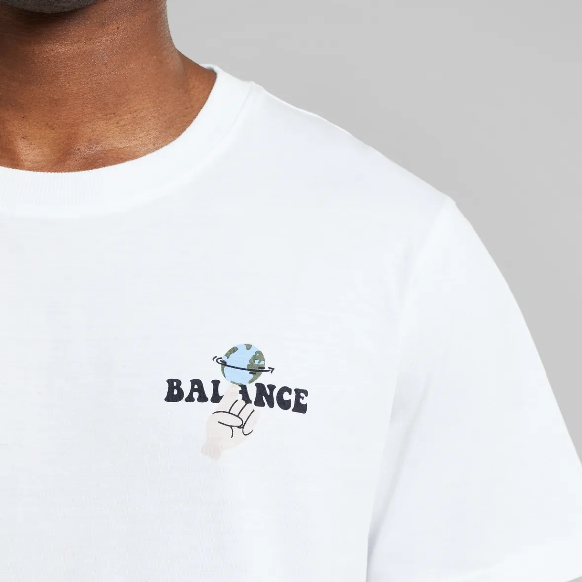 T-shirt Unisexe Confortable Blanc Pur – Collection Stockholm Balance en Promotion Exclusive